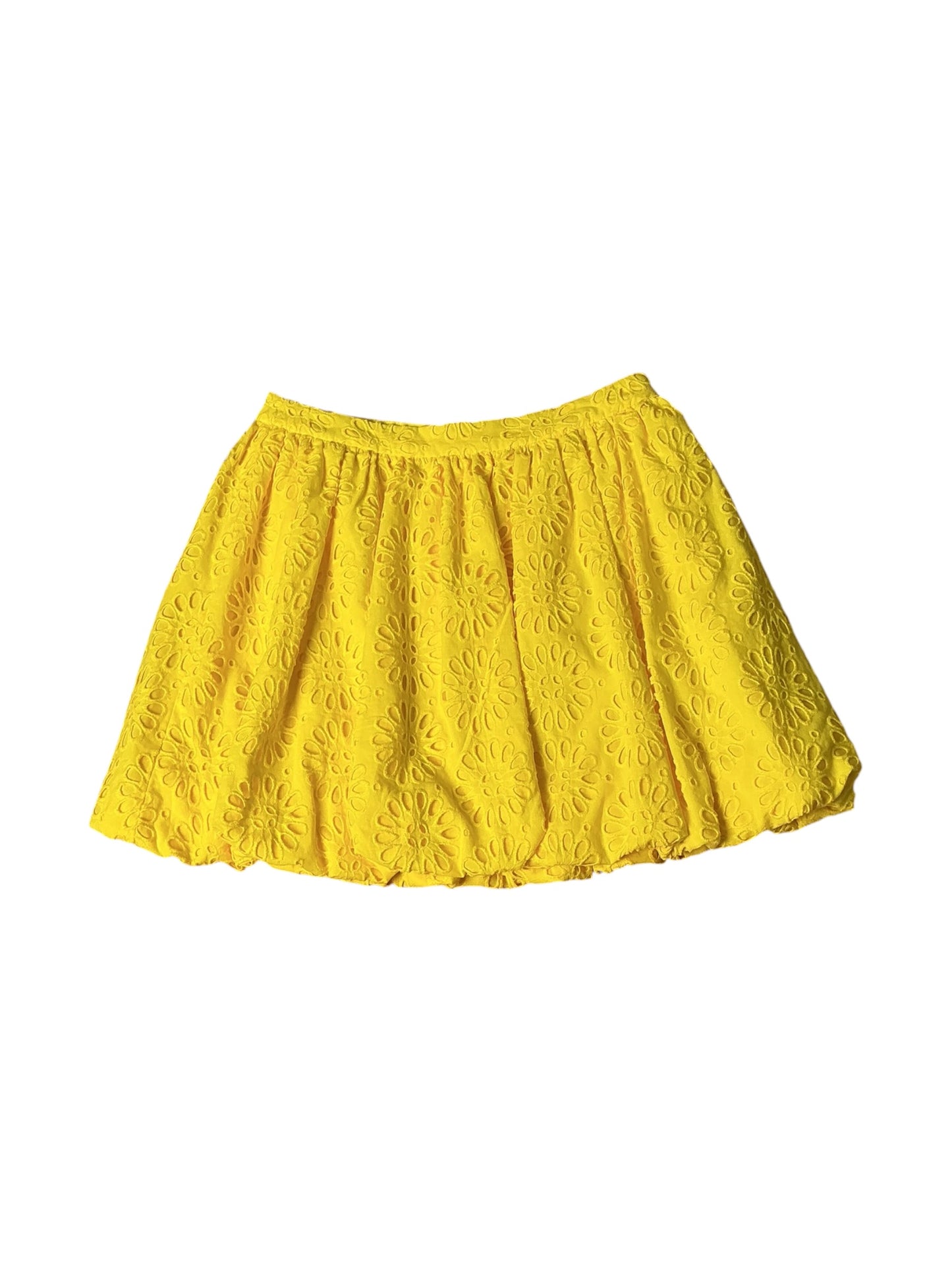 Lilly Pulitzer NWT Leah Skirt Resort Yellow Oversized Pinwheel Eye - Size 2