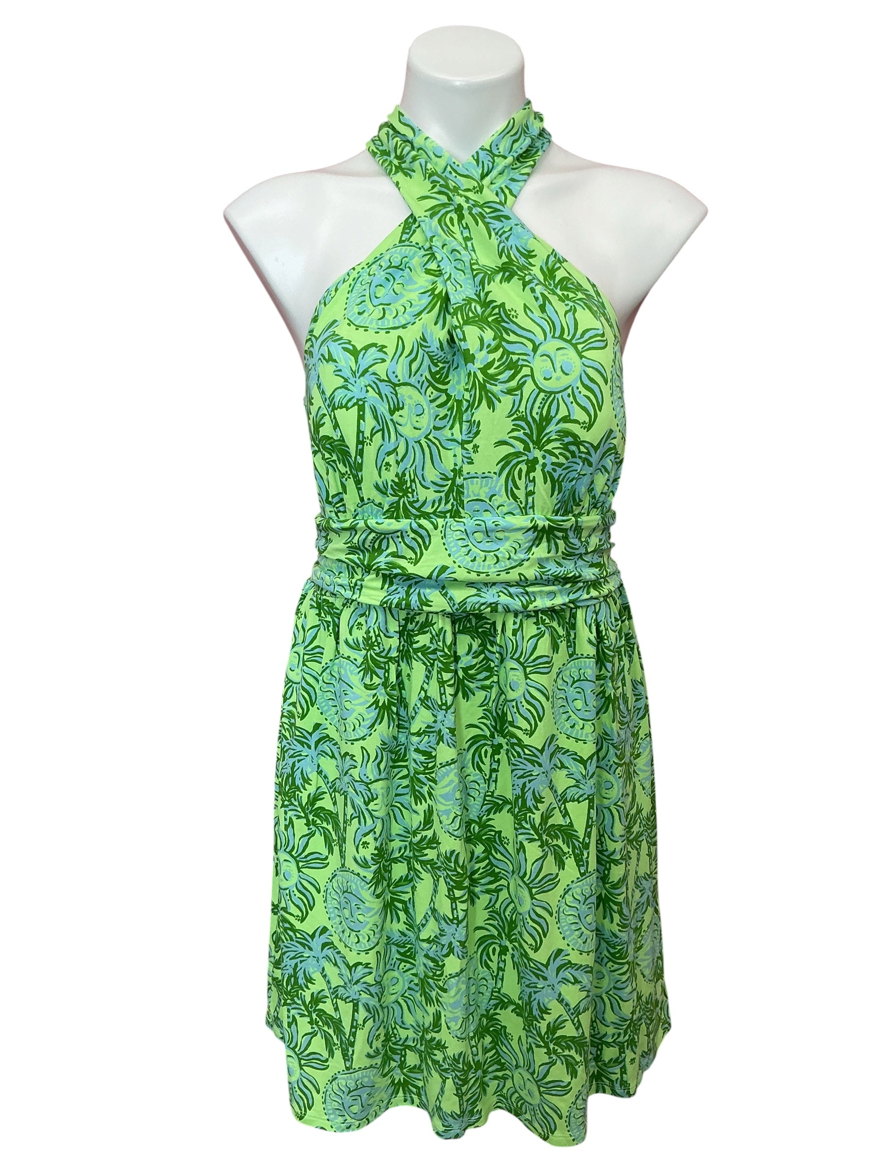 Lilly Pulitzer NWT Montecito Skirted Romper Cool Mint Catchin Rays - Size XL