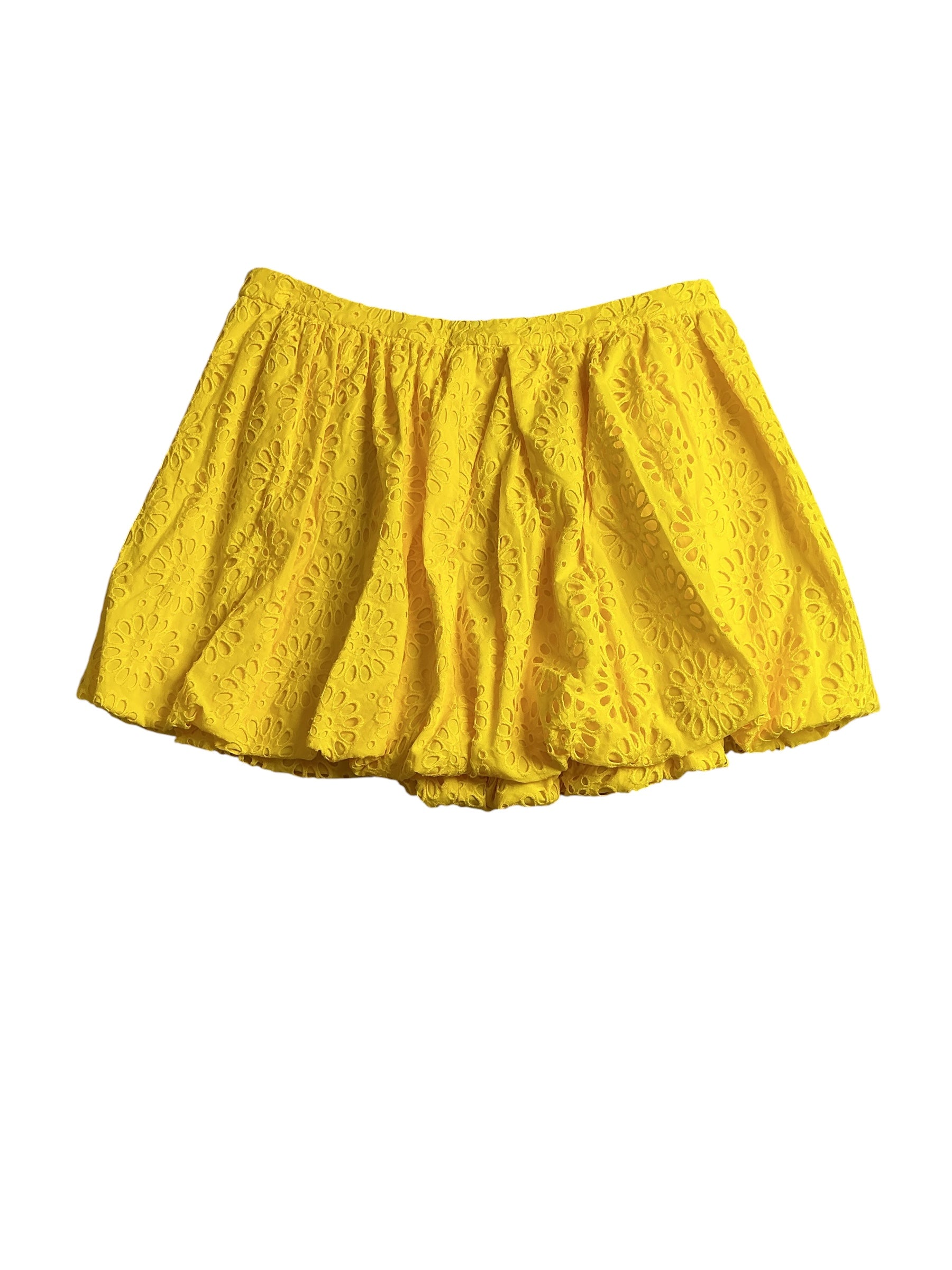 Lilly Pulitzer NWT Leah Skirt - Resort Yellow Oversized Pinwheel Eyelet - Size 16