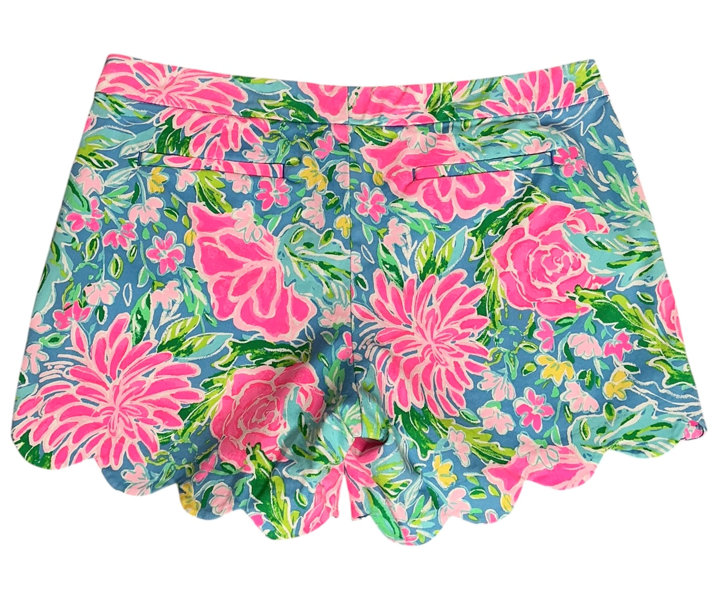 Lilly Pulitzer Buttercup Stretch Short Zanzibar Blue Bunny Business - Size 12