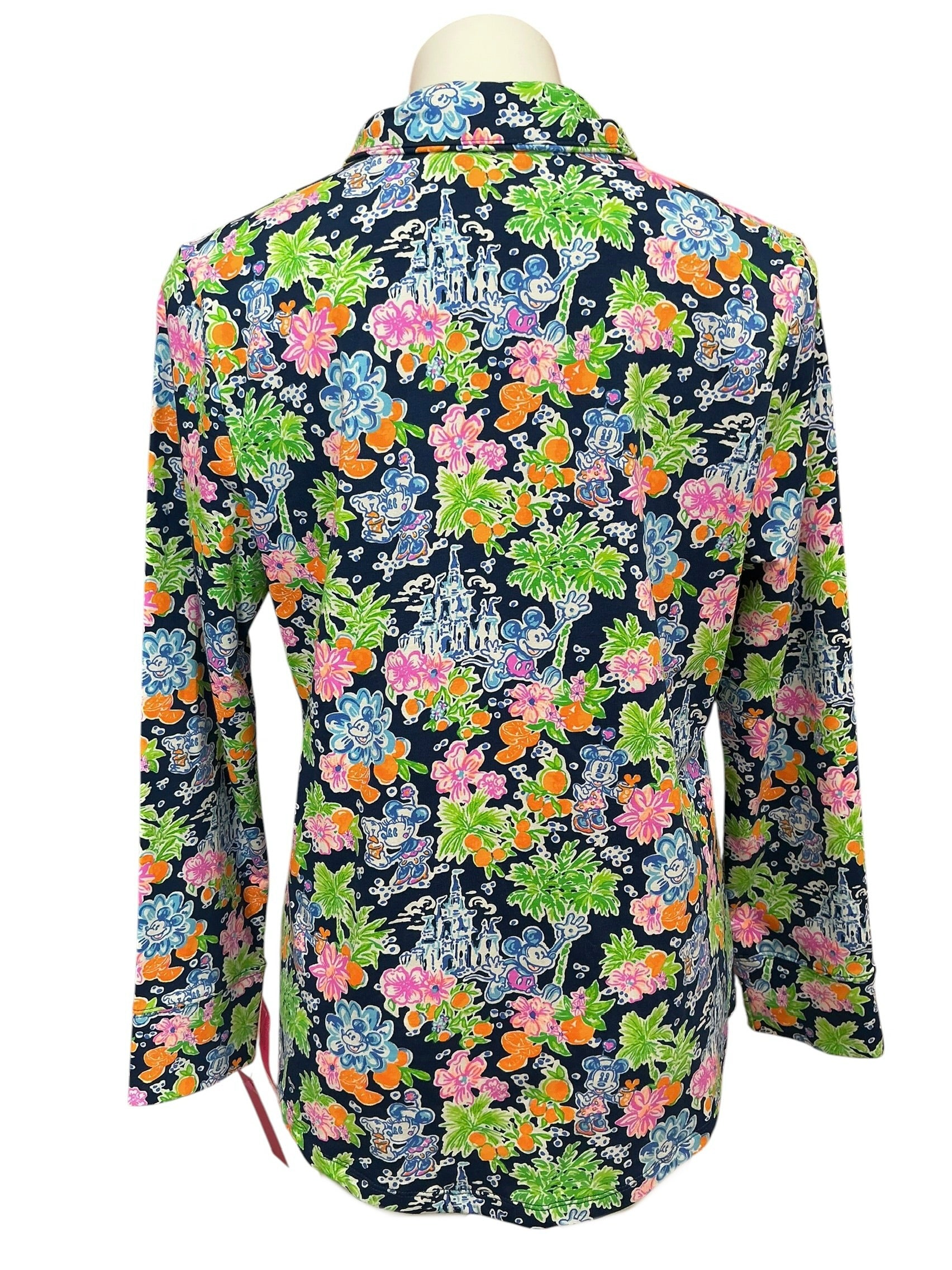Lilly Pulitzer X Disney NWT Leona Zip Up Top Aegean Navy Lilly Loves Disney - Size L
