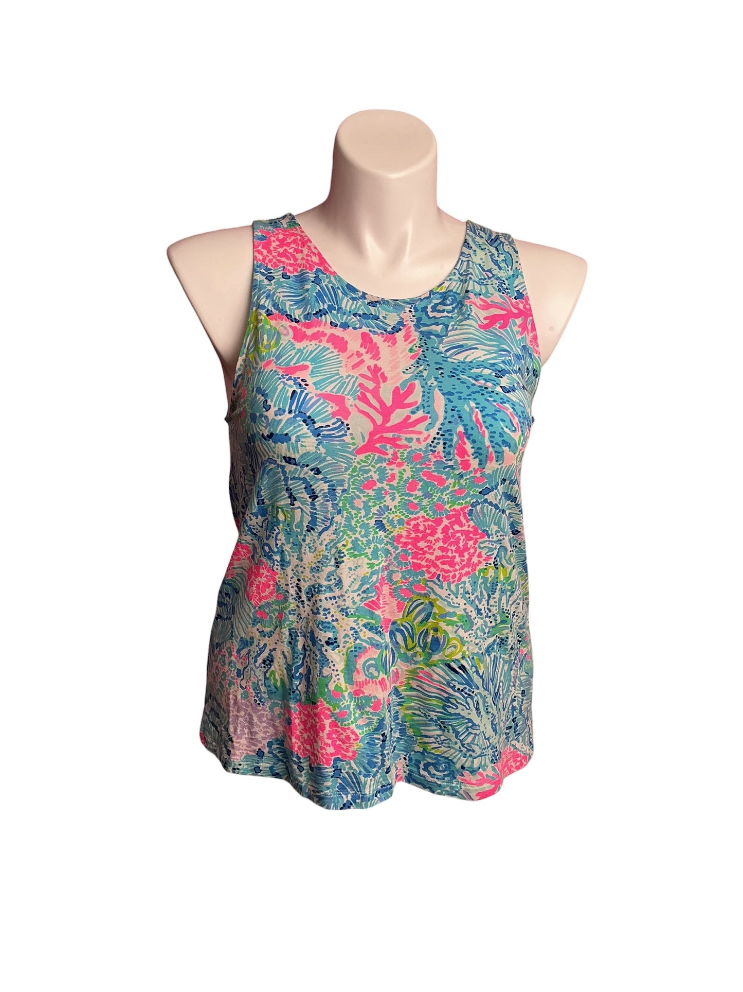 Lilly Pulitzer- Kristen Tank Top Mutli Sink Or Swim Size L