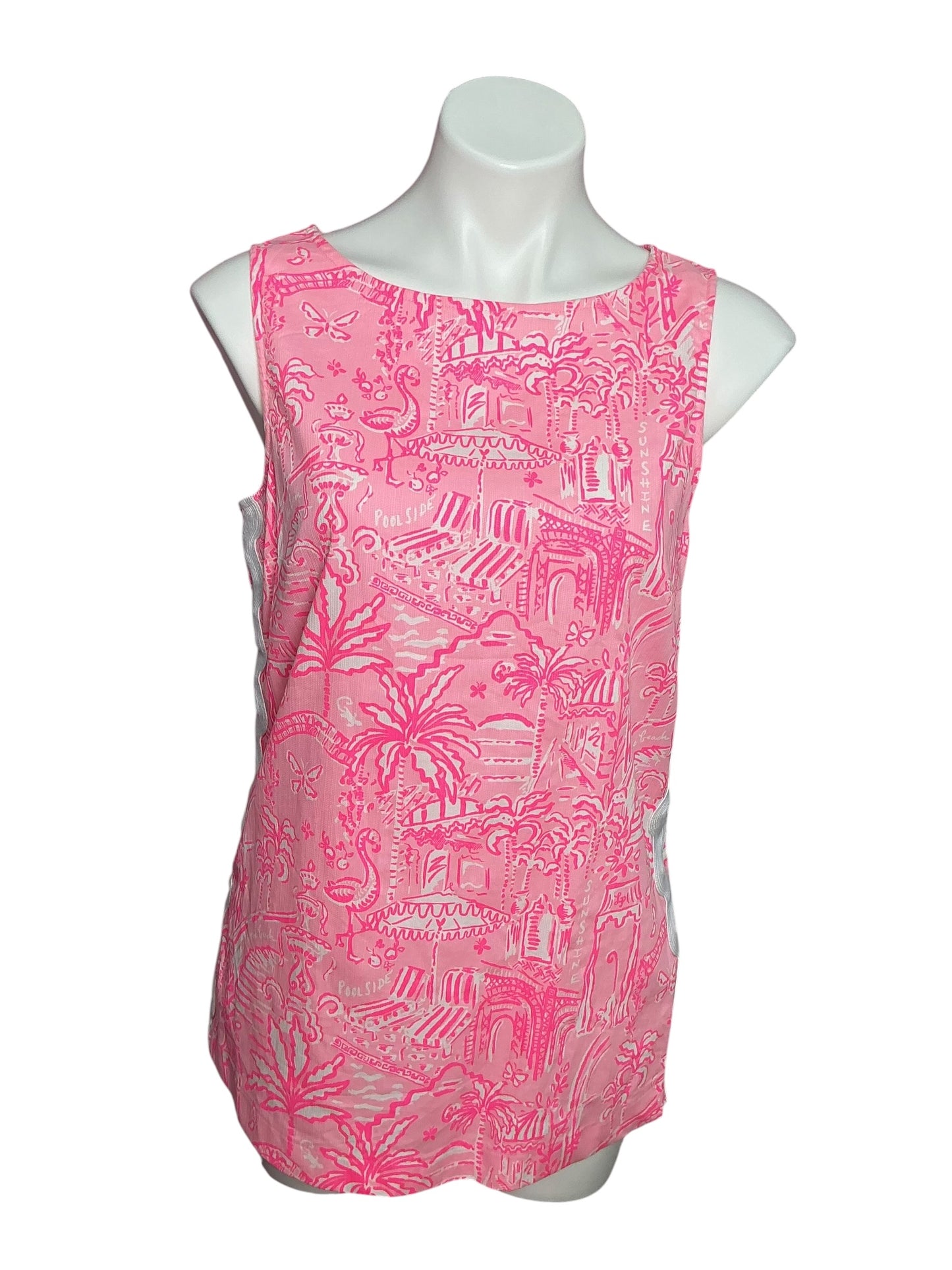 Lilly Pulitzer Palmita Tunic Conch Shell Pink Penny's Playground - Size M