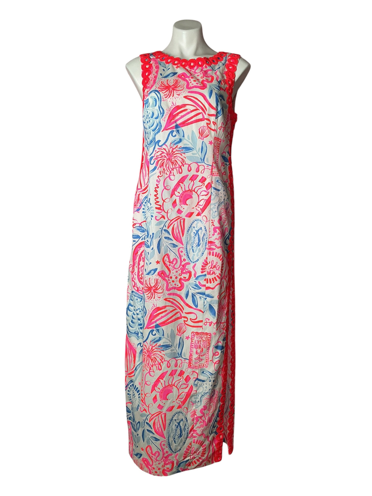 Lilly Pulitzer NWT Sadie Maxi Romper Resort White SunSea Sand - Size 4