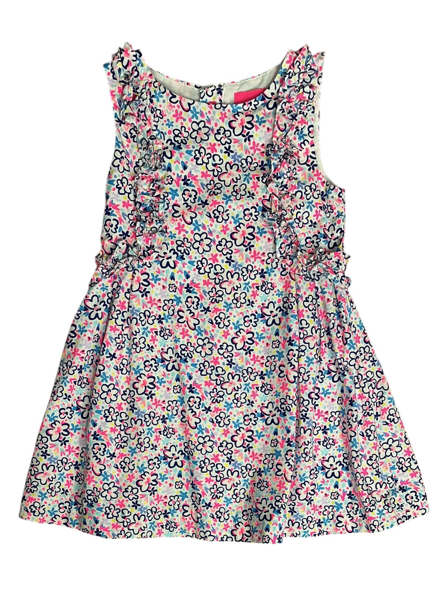Lilly Pulitzer Girls Amia Dress Multi Fun Sun Repeat Ditsy - Size 5