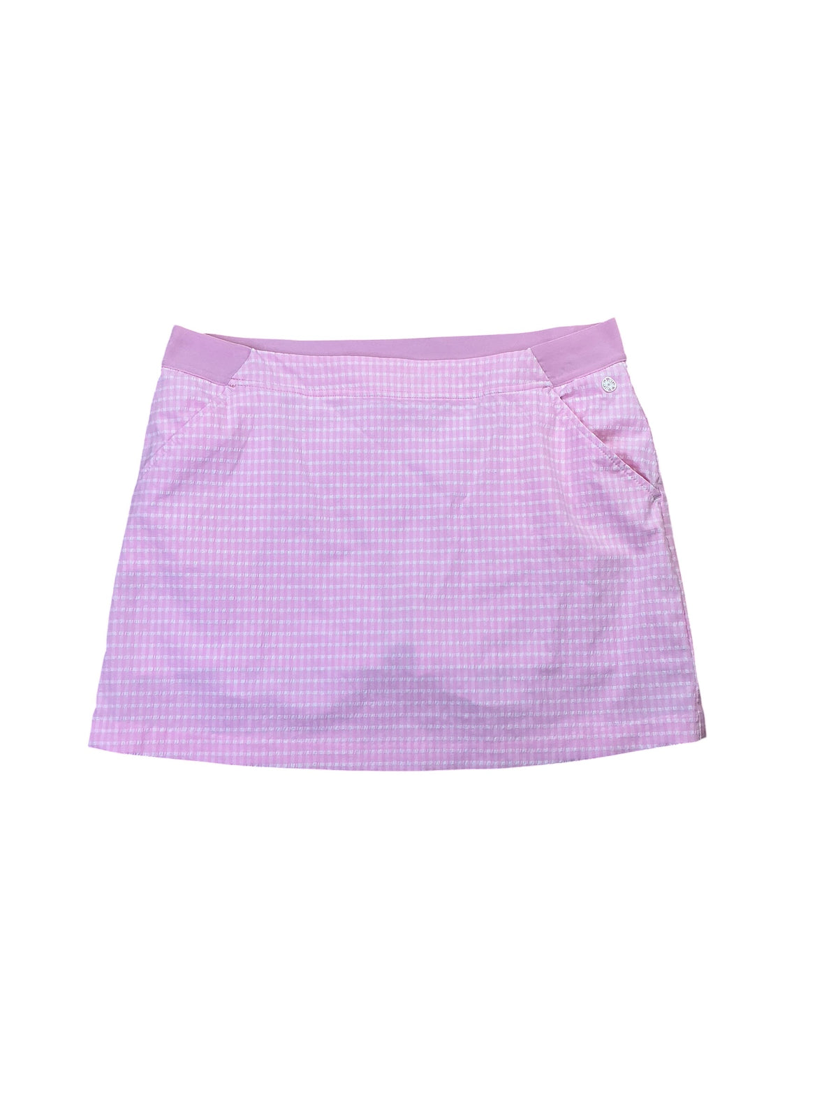 Lilly Pulitzer Aona Skort Conch Shell Pink Performance Gingham - Size 16