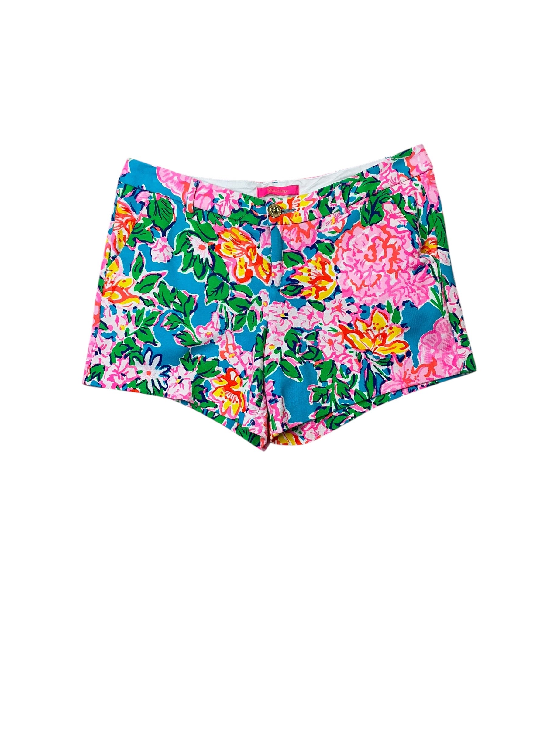 Lilly Pulitzer Callahan Knit Short - Multi Rose To The Occasion - Size 10