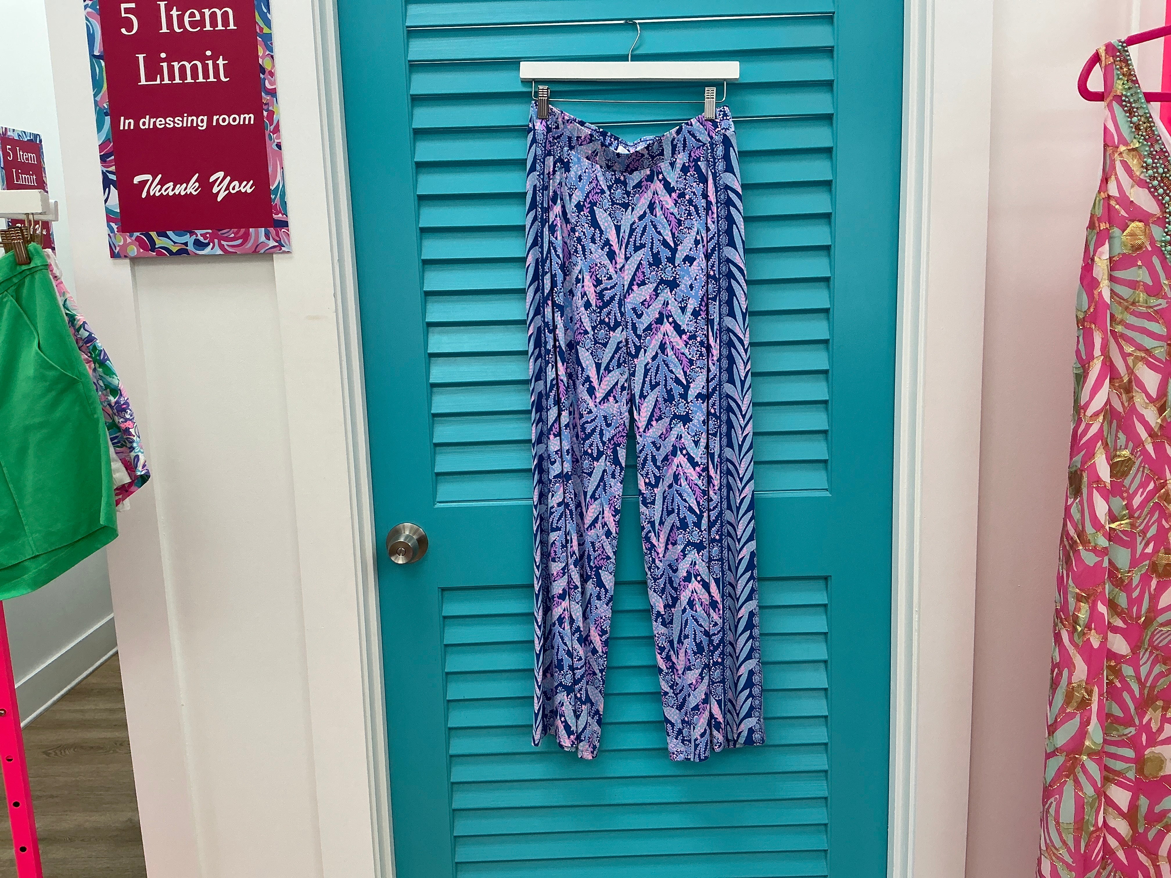 Lilly Pulitzer NWT Allena Knit Palazzo Barton Blue Star Gazing Engineered - Size S