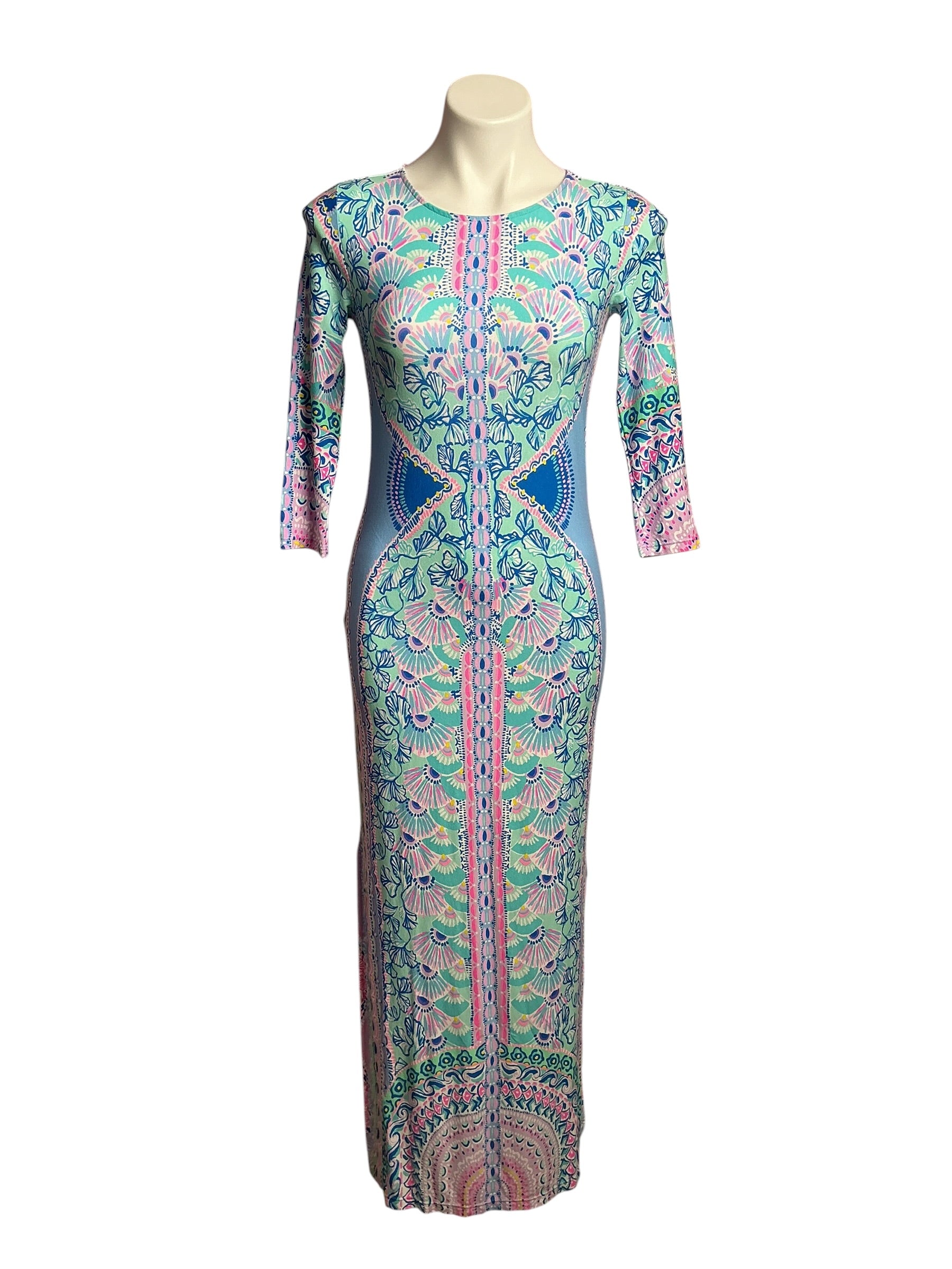 Lilly Pulitzer- Morgann Maxi Dress Multi Seaside Shindig Size XS