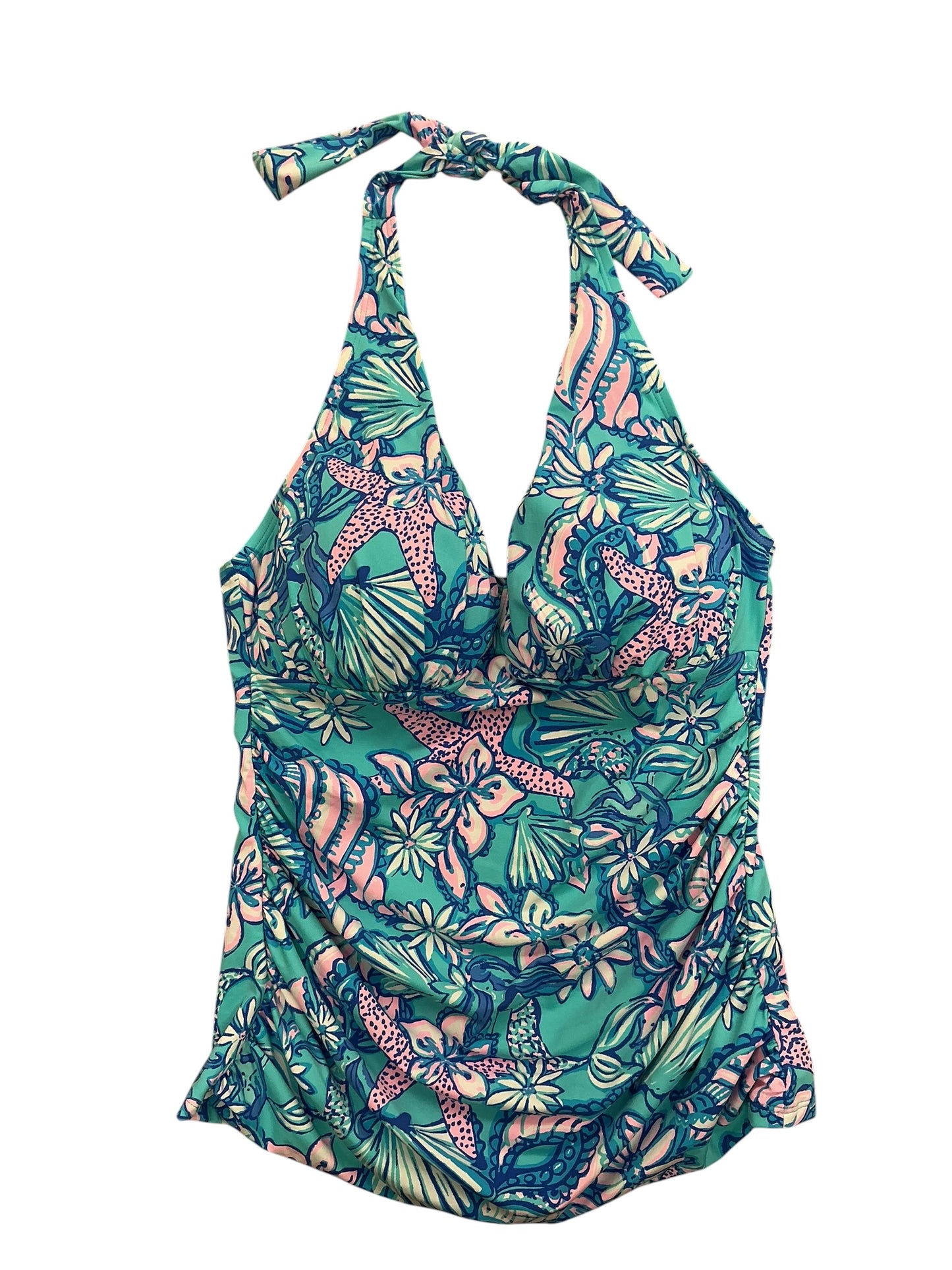 Lilly Pulitzer NWT Bliss Halter Tankini Amalfi Blue Sound The Sirens - Size 10