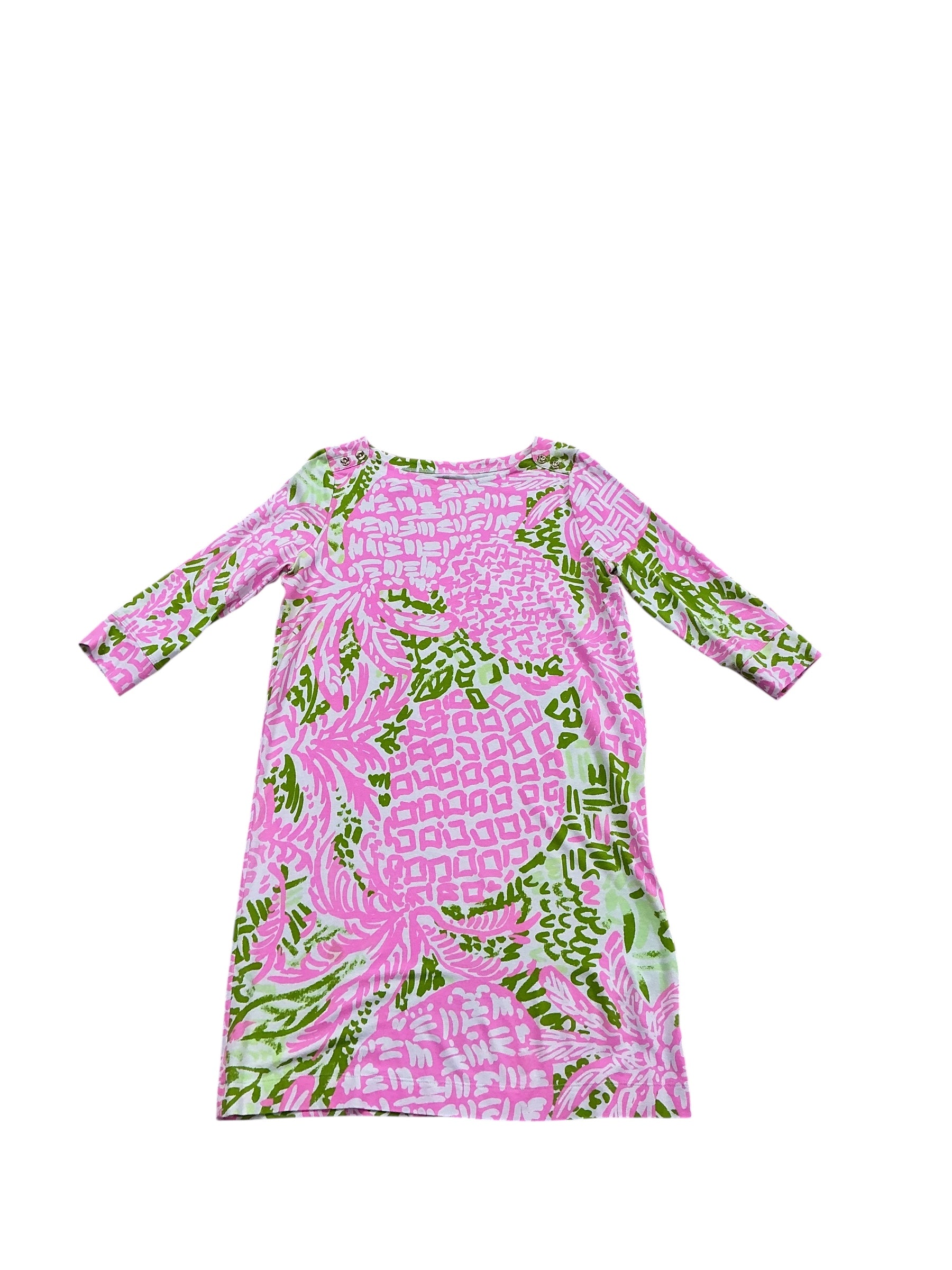 Lilly Pulitzer - Mini Sophie Dress - Pink Sunset Home Slice Pineapple - Girls Size XL