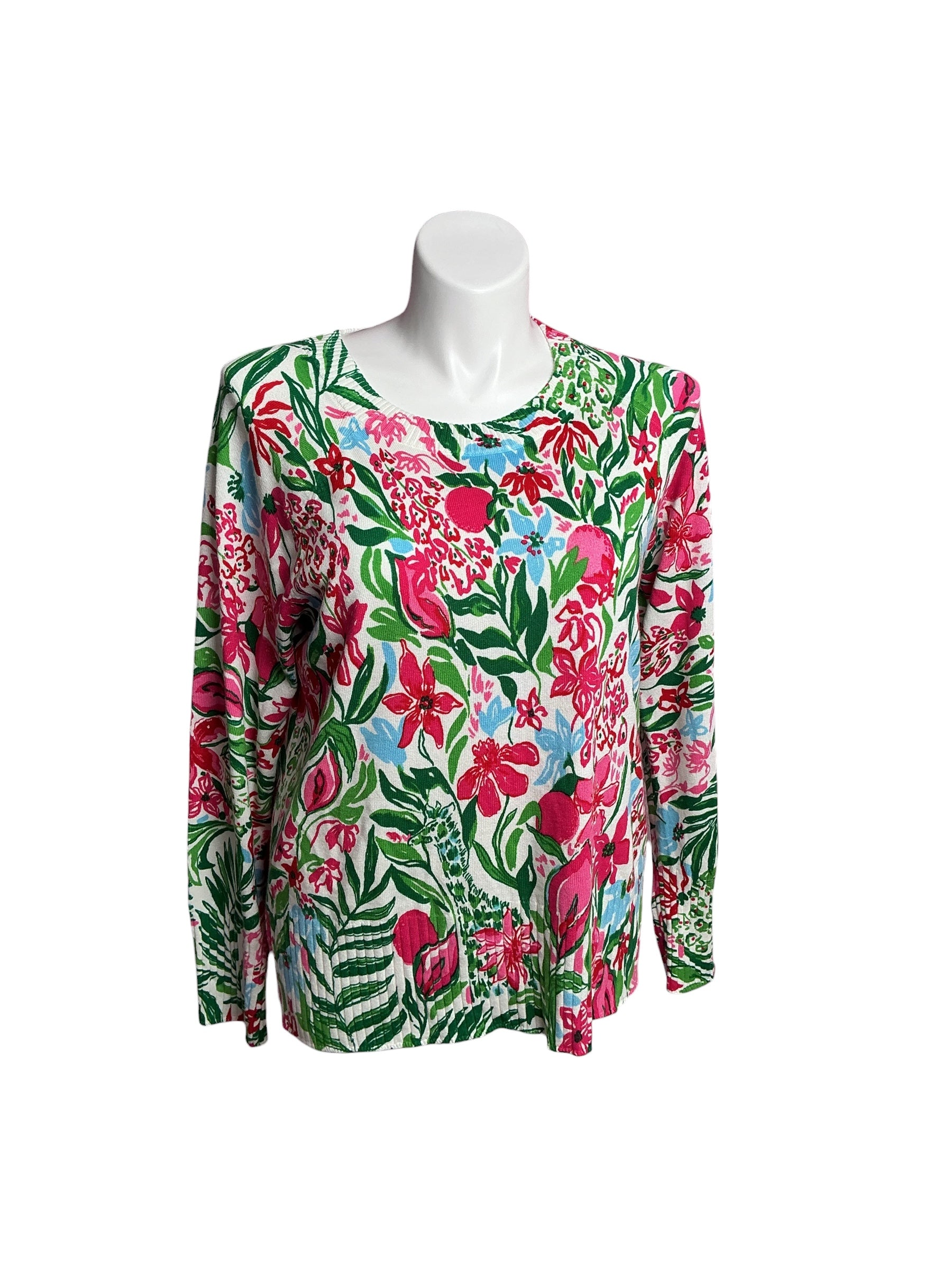Lilly Pulitzer- NWT Salina Sweater Multi Glowing Gardens Size XL