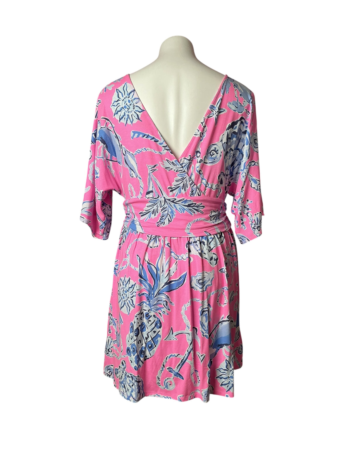 Lilly Pulitzer NWT Parigi Knit Skort Romper Rousseau Pink Oversized Barefoot Beach - Size L