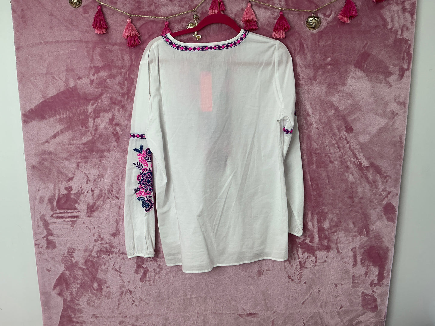 Lilly Pulitzer Long Sleeve Top NWT - Coretta Tunic - Resort White - Size L