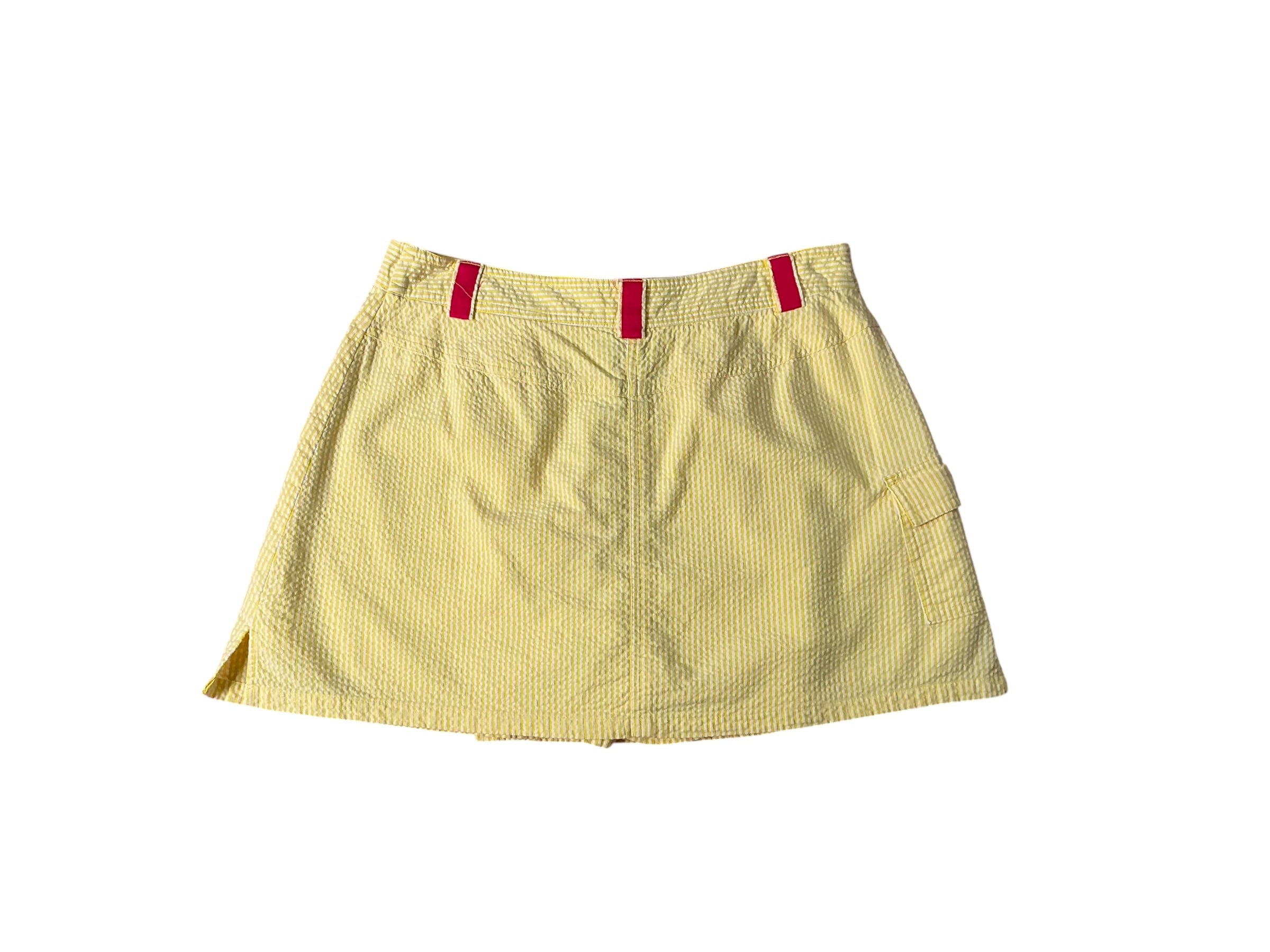 Lilly Pulitzer Jarvey Skort Yellow Seersucker Stripe - Size 6