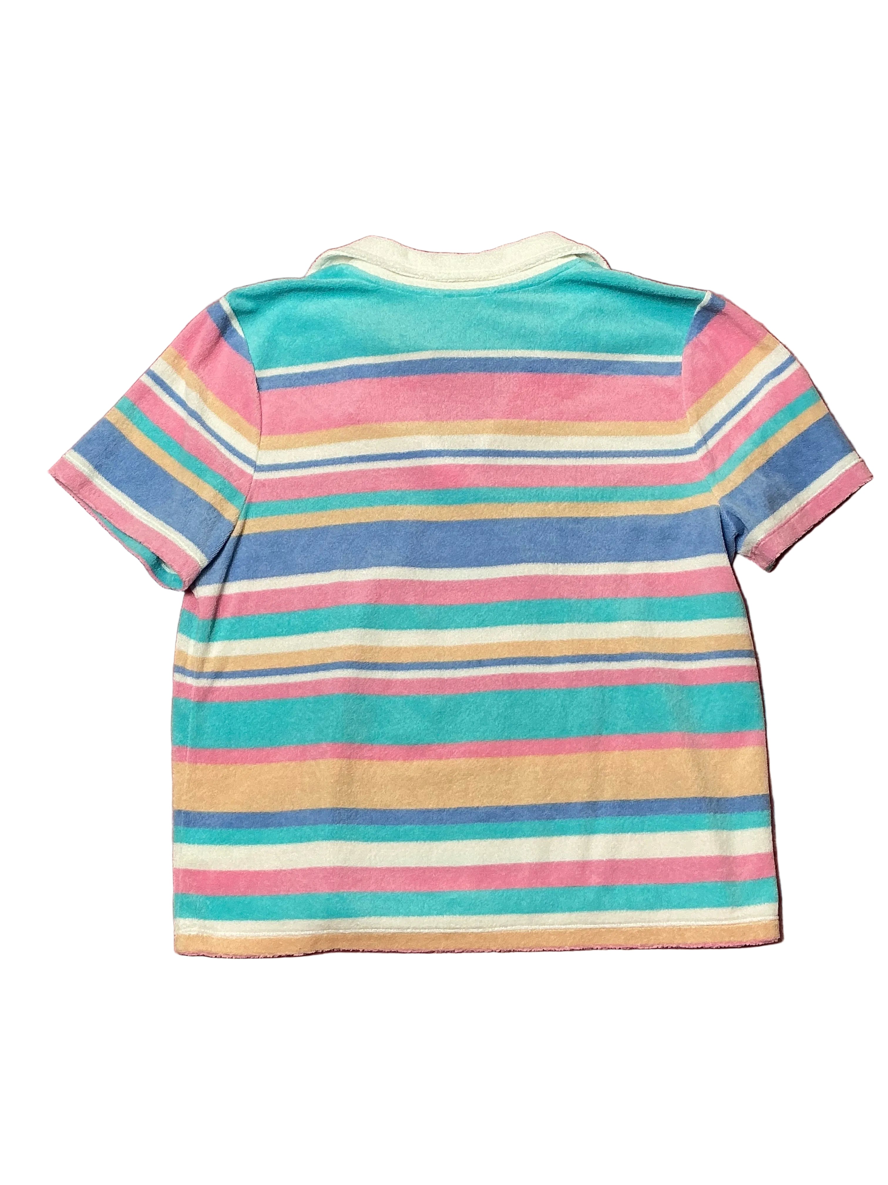 Lilly Pulitzer Brunella Towel Terry Polo Top - Fresh Water Al Fresco Stripe - Size L