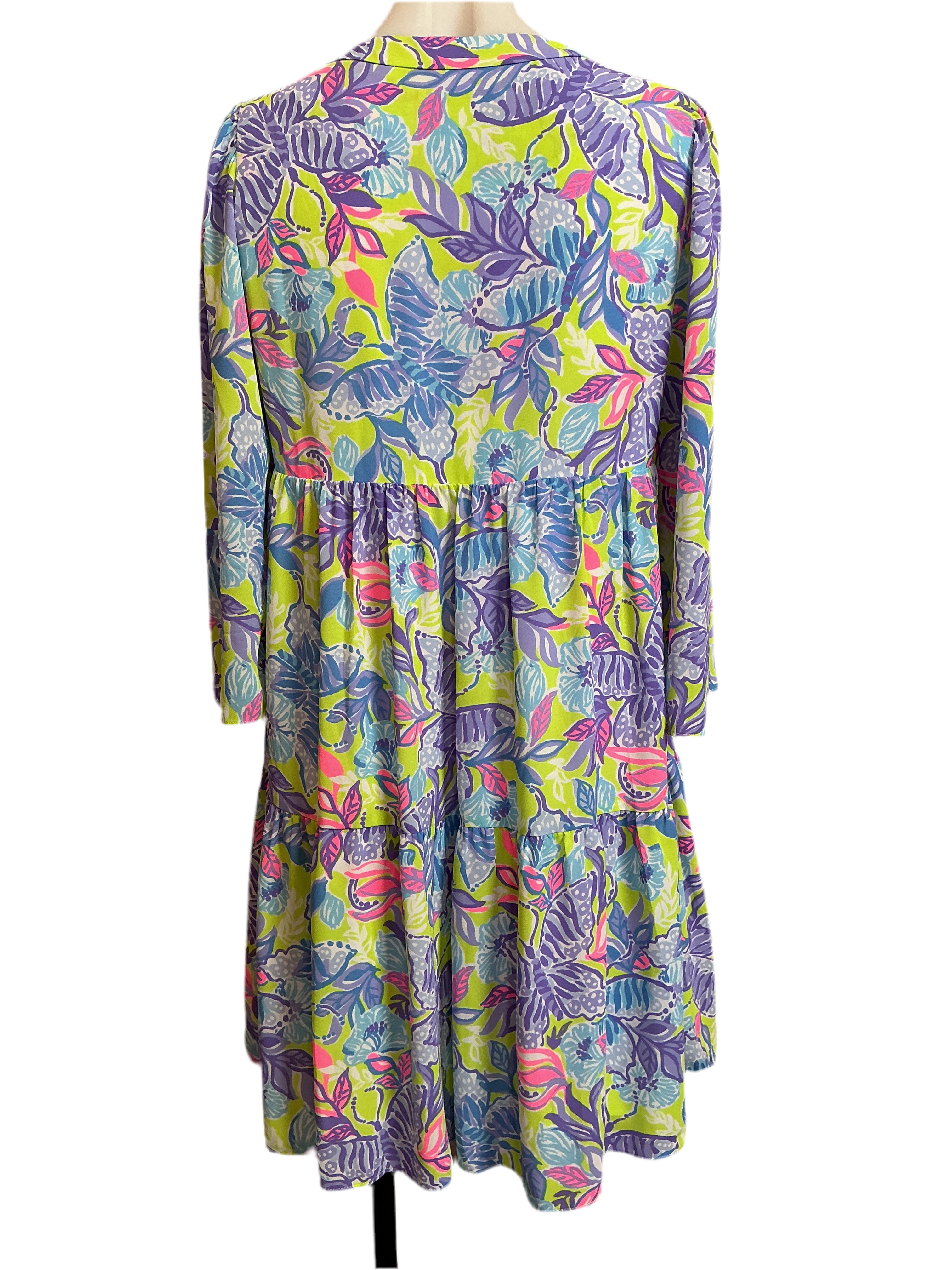Lilly Pulitzer NWT Martine 3/4 Sleeve Dress Dew Drop Stay Fly - Size S