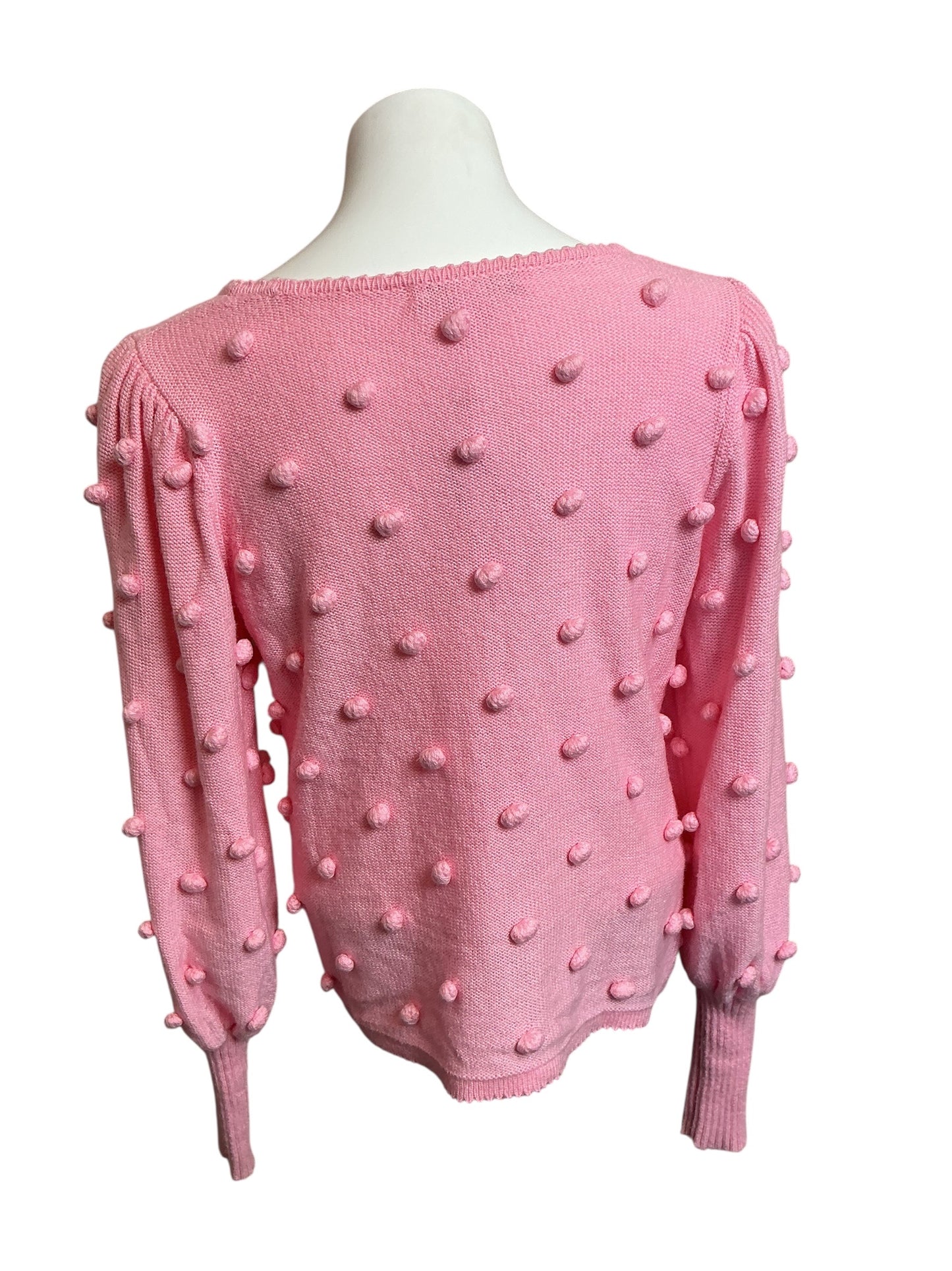 Lilly Pulitzer Kippa Pom Pom Sweater Pink Blossom - Size S