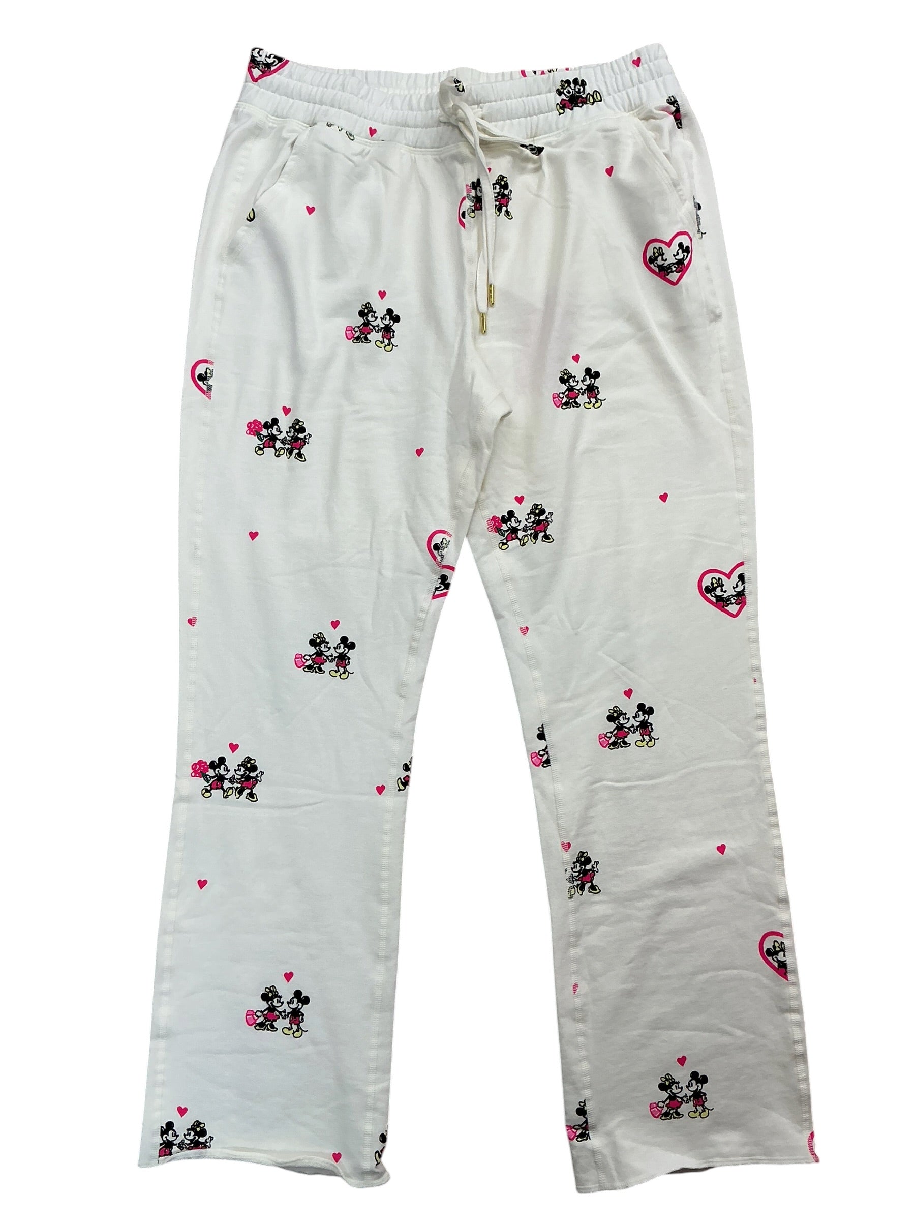 Lilly Pulitzer X Disney NWT Playa Crop Terry Pants Coconut Disney Half Drop - Size M