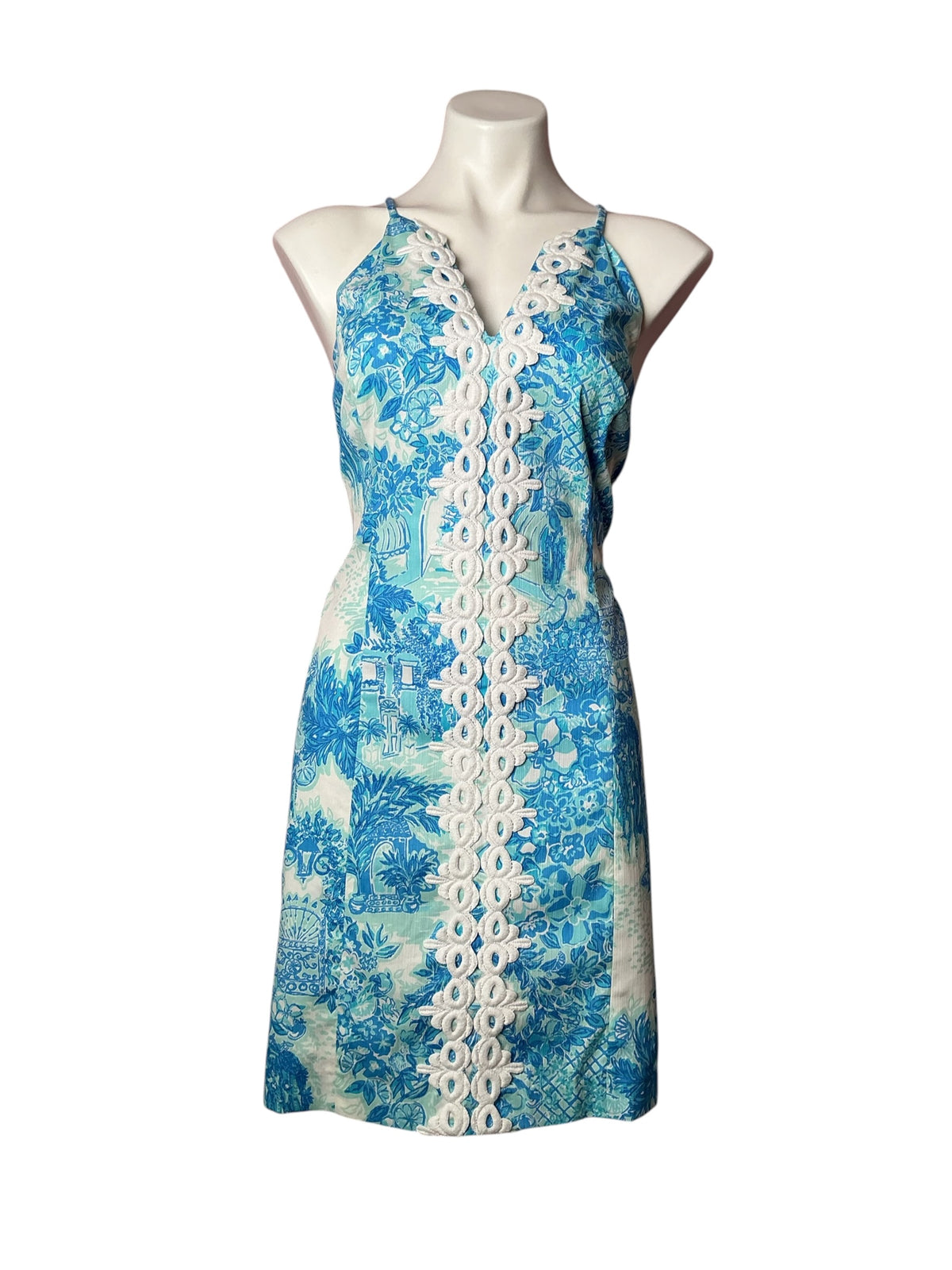 Lilly Pulitzer Pearl Stretch Shift Dress Toile Me About It - Size 12