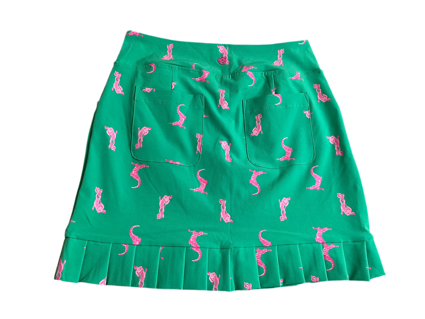 Lilly Pulitzer NWT - Monica Pleated Skorted UPF 50+ - Spearmint Par Tee Animals Golf - Size 2