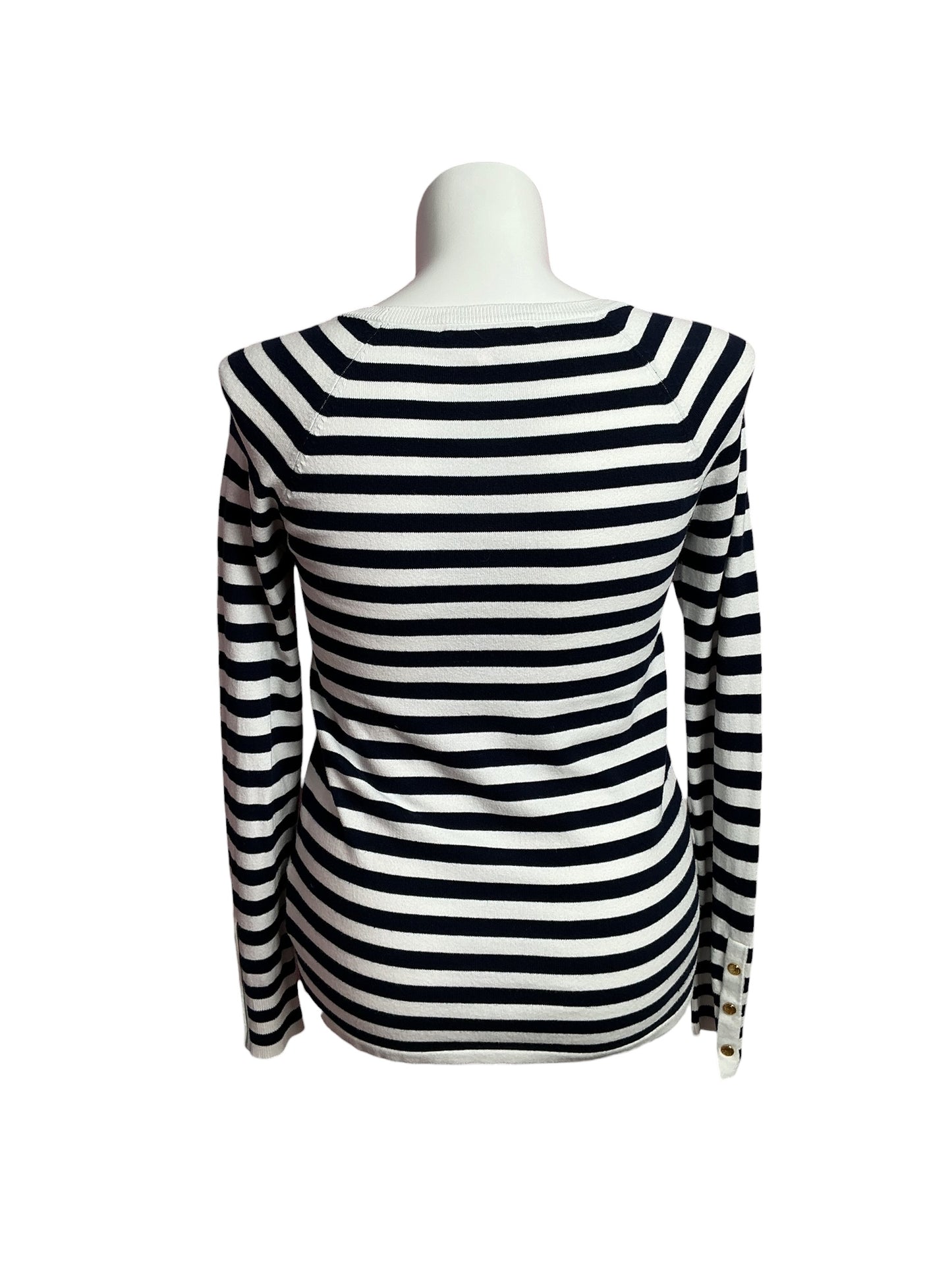 Lilly Pulitzer- Dinah Crewneck Striped Sweater Onyx Positano Stripe Size M