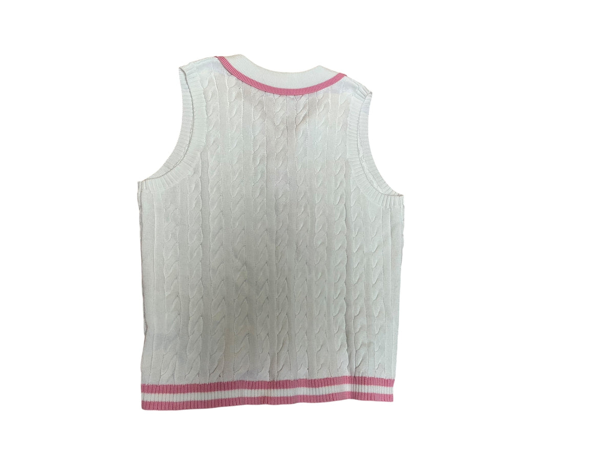 Lilly Pulitzer NWT Girls Mini Suzette Sweater Tank Resort White - Size XL