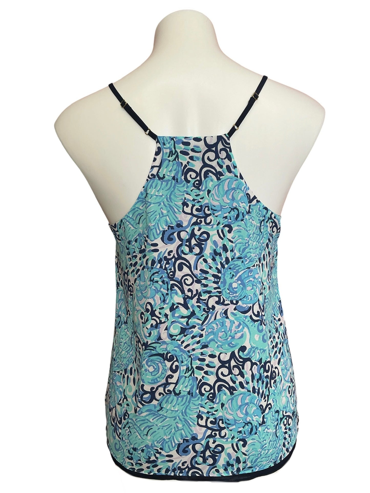 Lilly Pulitzer Dusk Reversible Tank Top Light Aqua Spritz - Size S