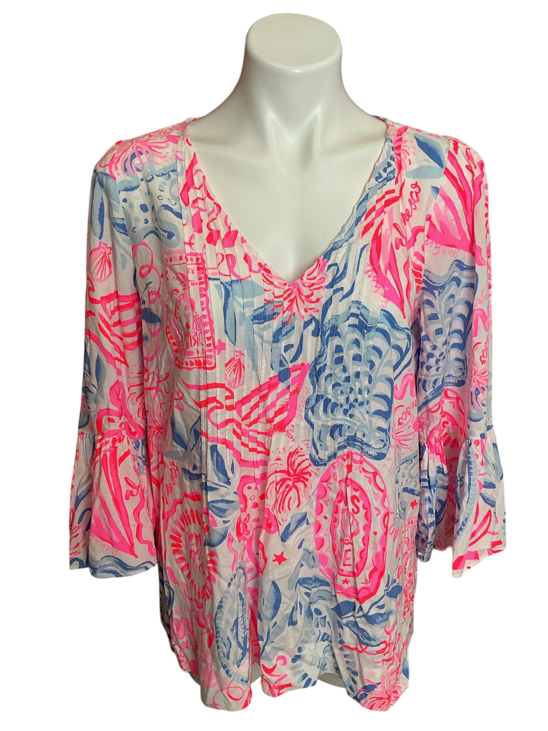 Lilly Pulitzer NWT Danika Tunic Resort White Sun Sea Sand - Size 10