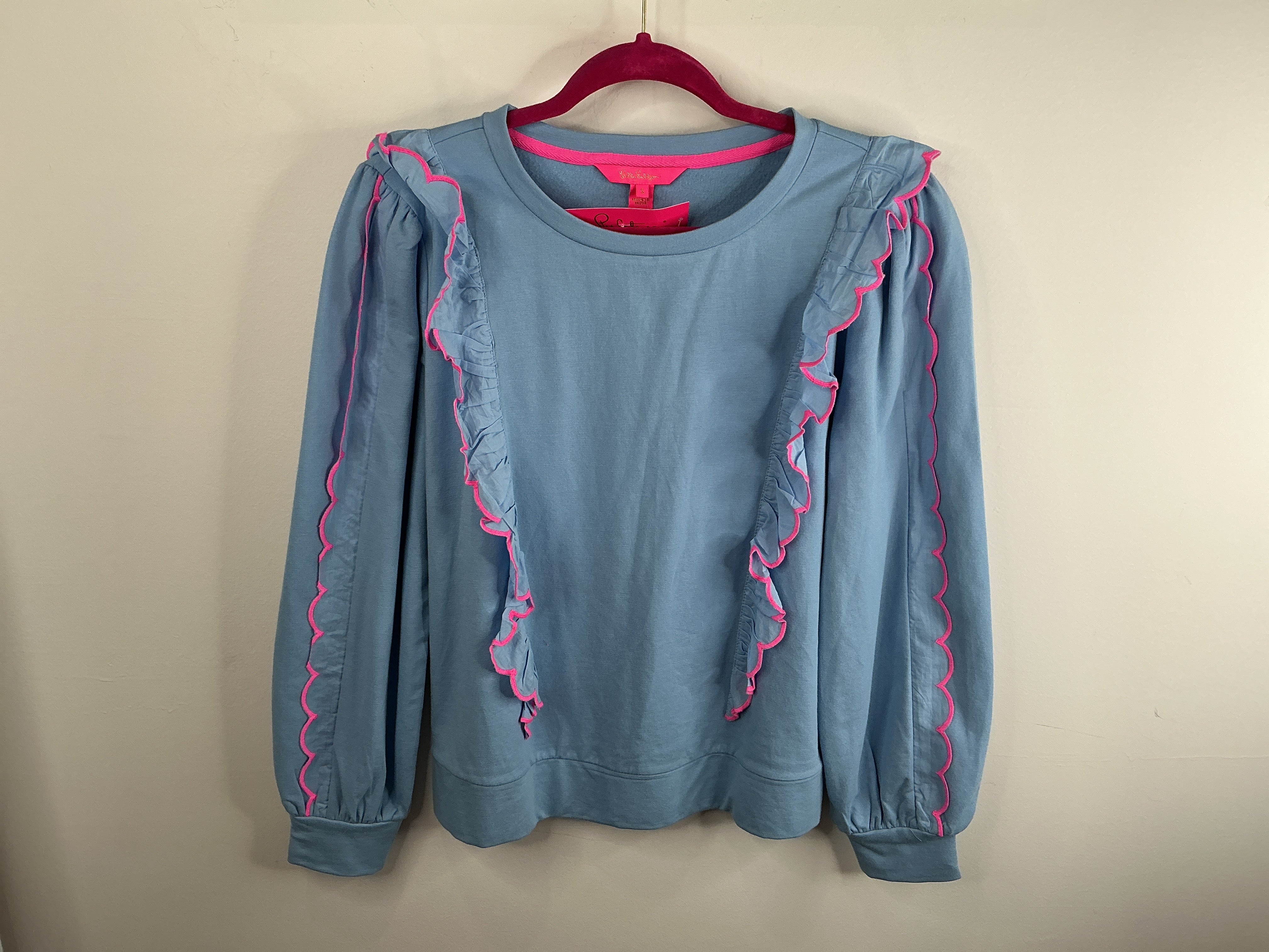 Lilly Pulitzer Suzy Sweatshirt Blue Peri - Size S