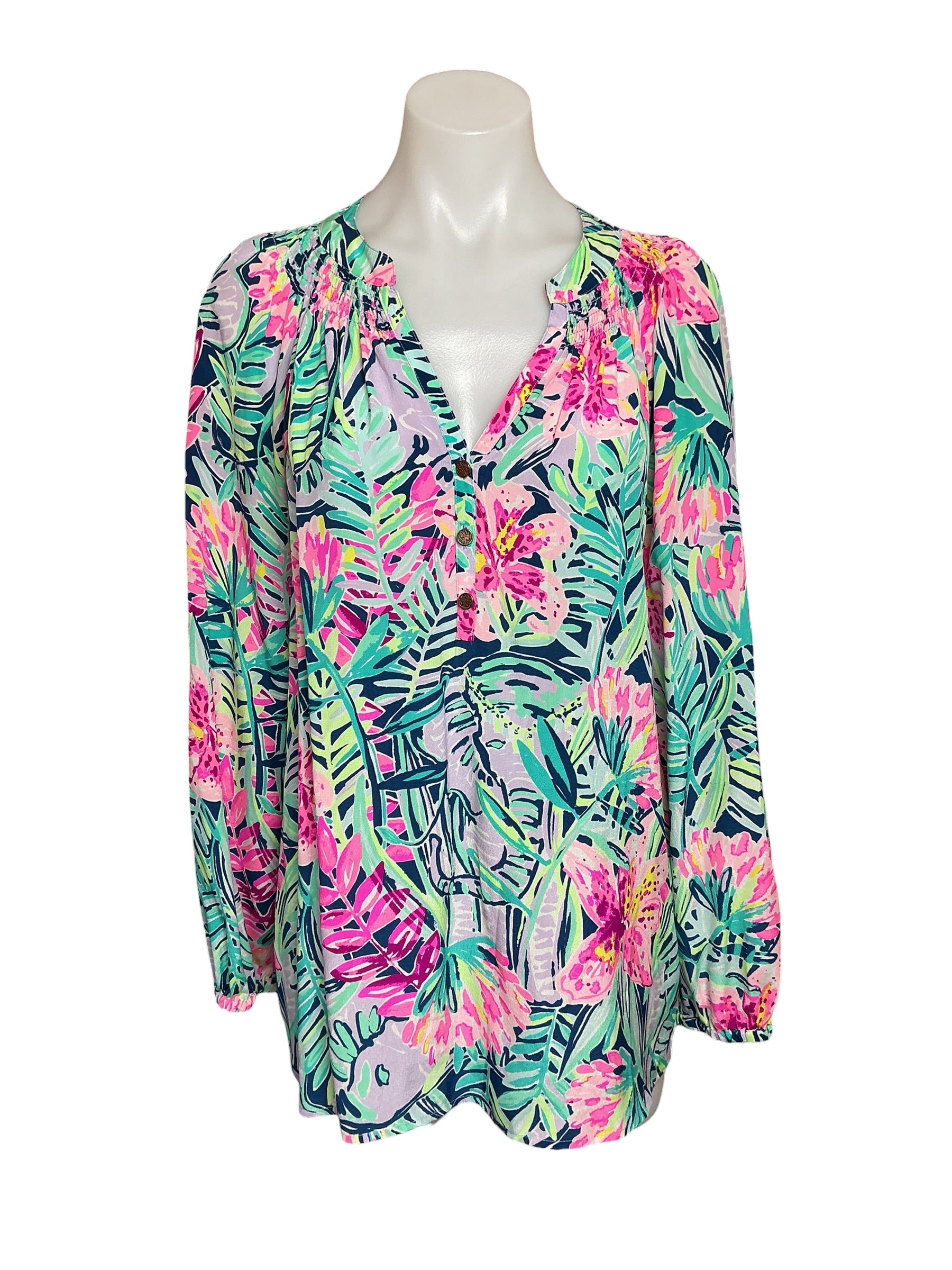 Lilly Pulitzer NWT Elsa Top - Multi Slathouse Soiree - Size M