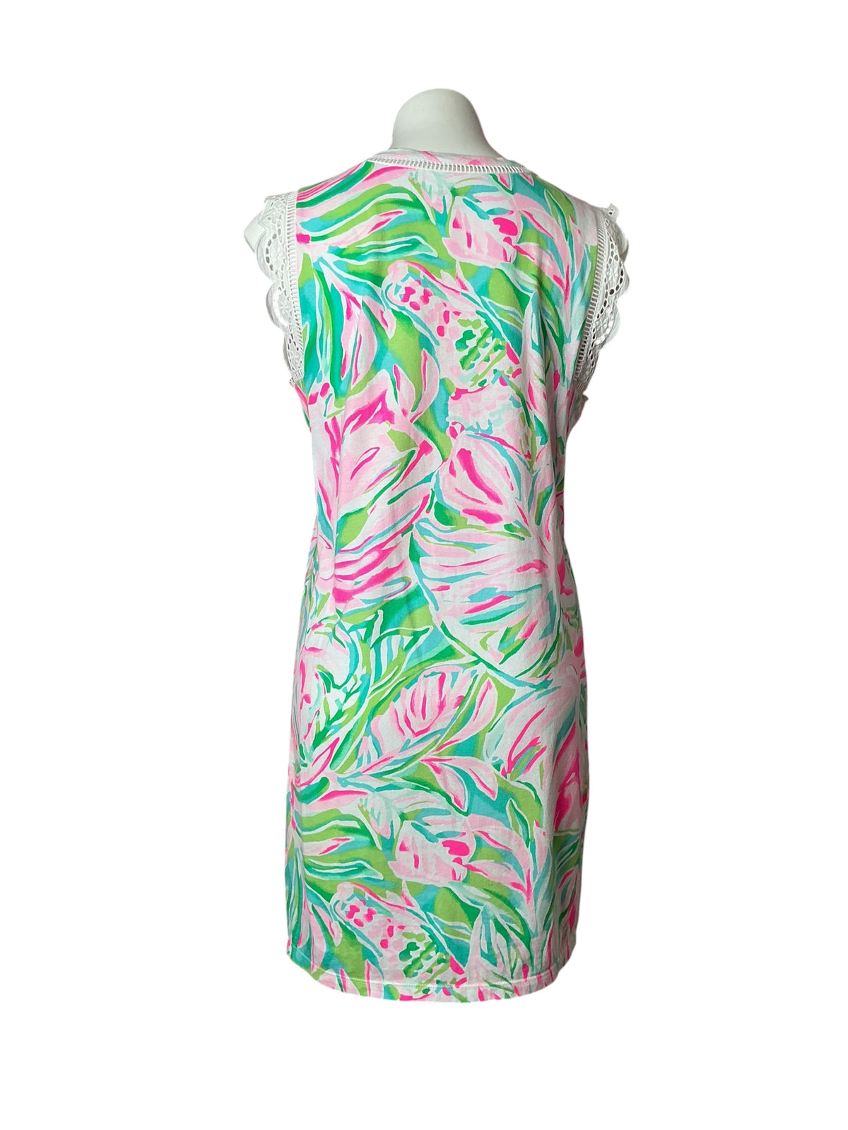 Lilly Pulitzer Agee Cotton Shift Dress Croc My World - Size M