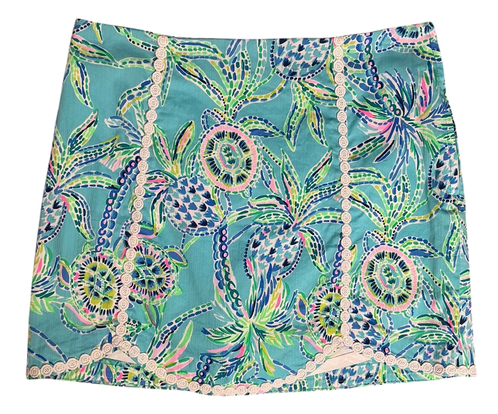 Lilly Pulitzer Patty Skort Bermuda Blue Turtle Szn - Size 8
