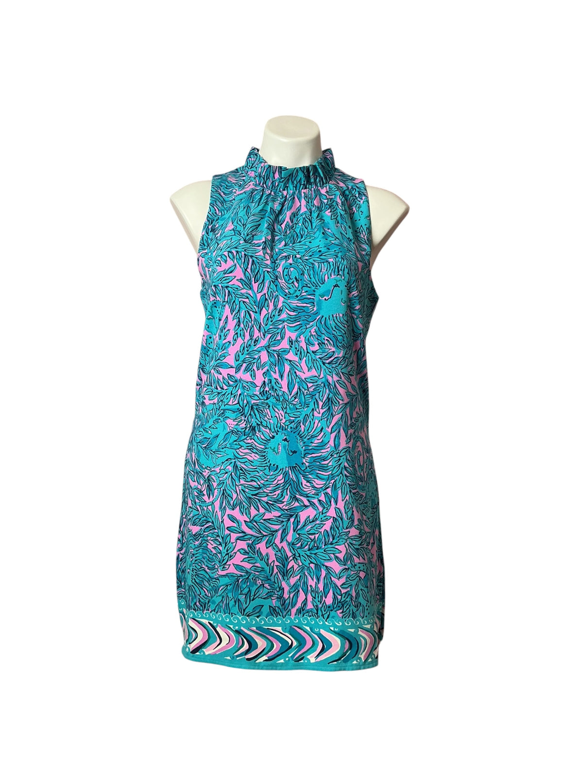 Lilly Pulitzer Adalina Romper You Grow Girl Bermuda Blue - Size 8