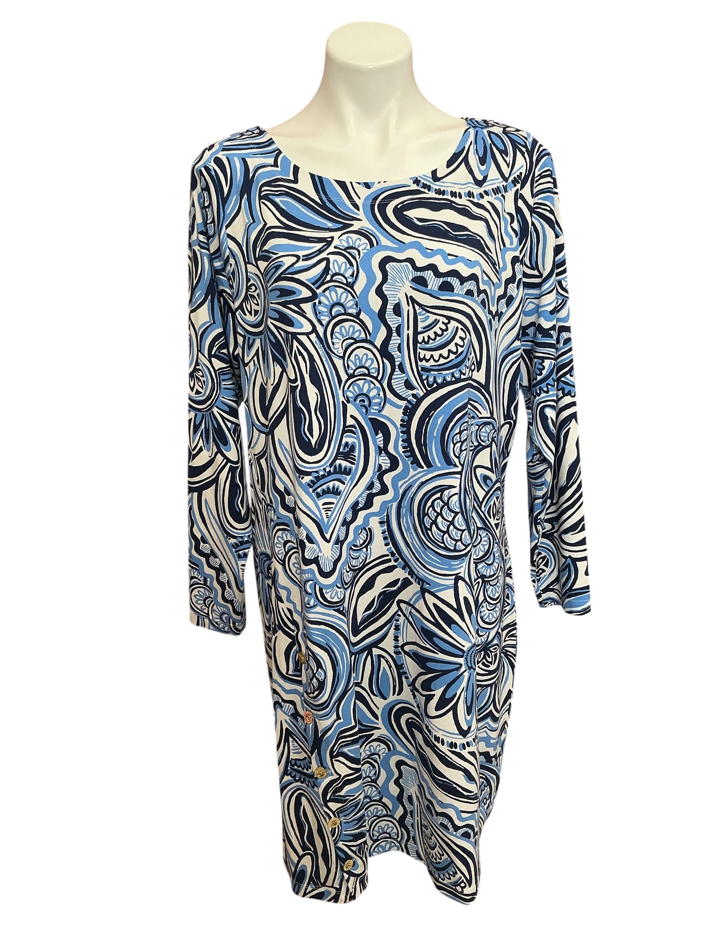 Lilly Pulitzer NWT Maddox UPF 50+ Dress Resort White Give It A Whirl - Size XXL