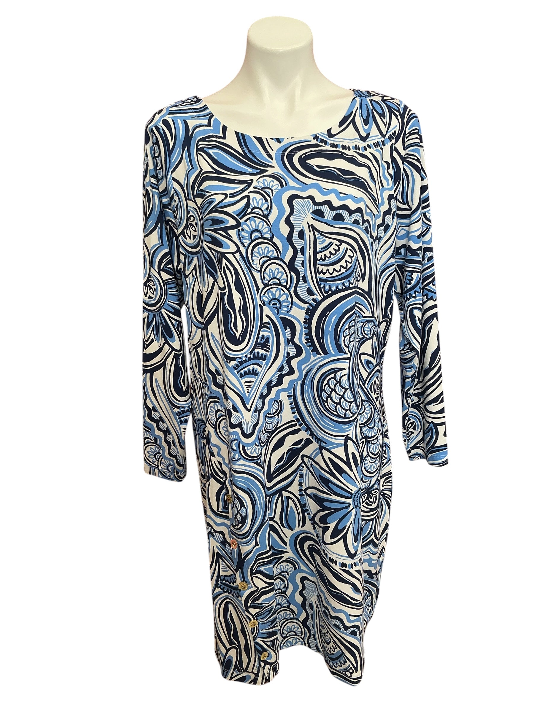 Lilly Pulitzer NWT Maddox UPF 50+ Dress Resort White Give It A Whirl - Size XXL