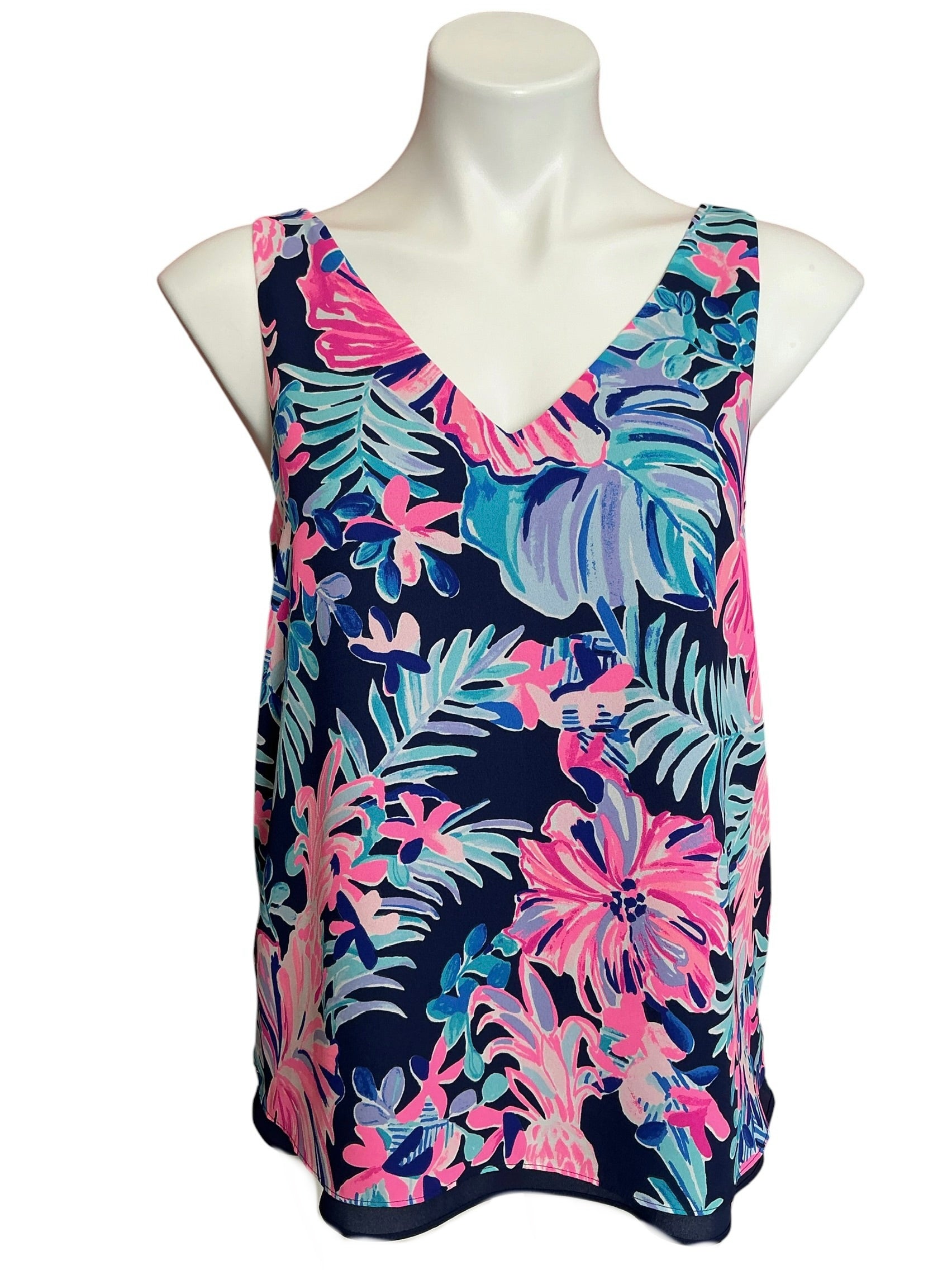 Lilly Pulitzer Florin Reversible Top Garden Getaway - Size M