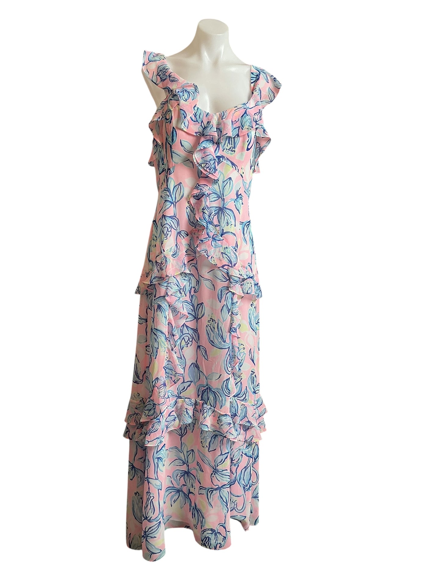 Lilly Pulitzer NWT Riland Maxi Dress Sweet Pea Chasing The Sun - Size 10