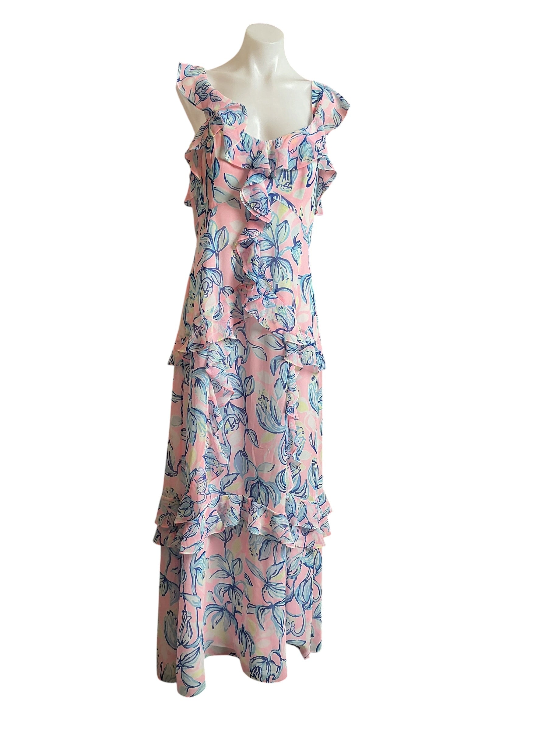 Lilly Pulitzer NWT Riland Maxi Dress Sweet Pea Chasing The Sun - Size 10
