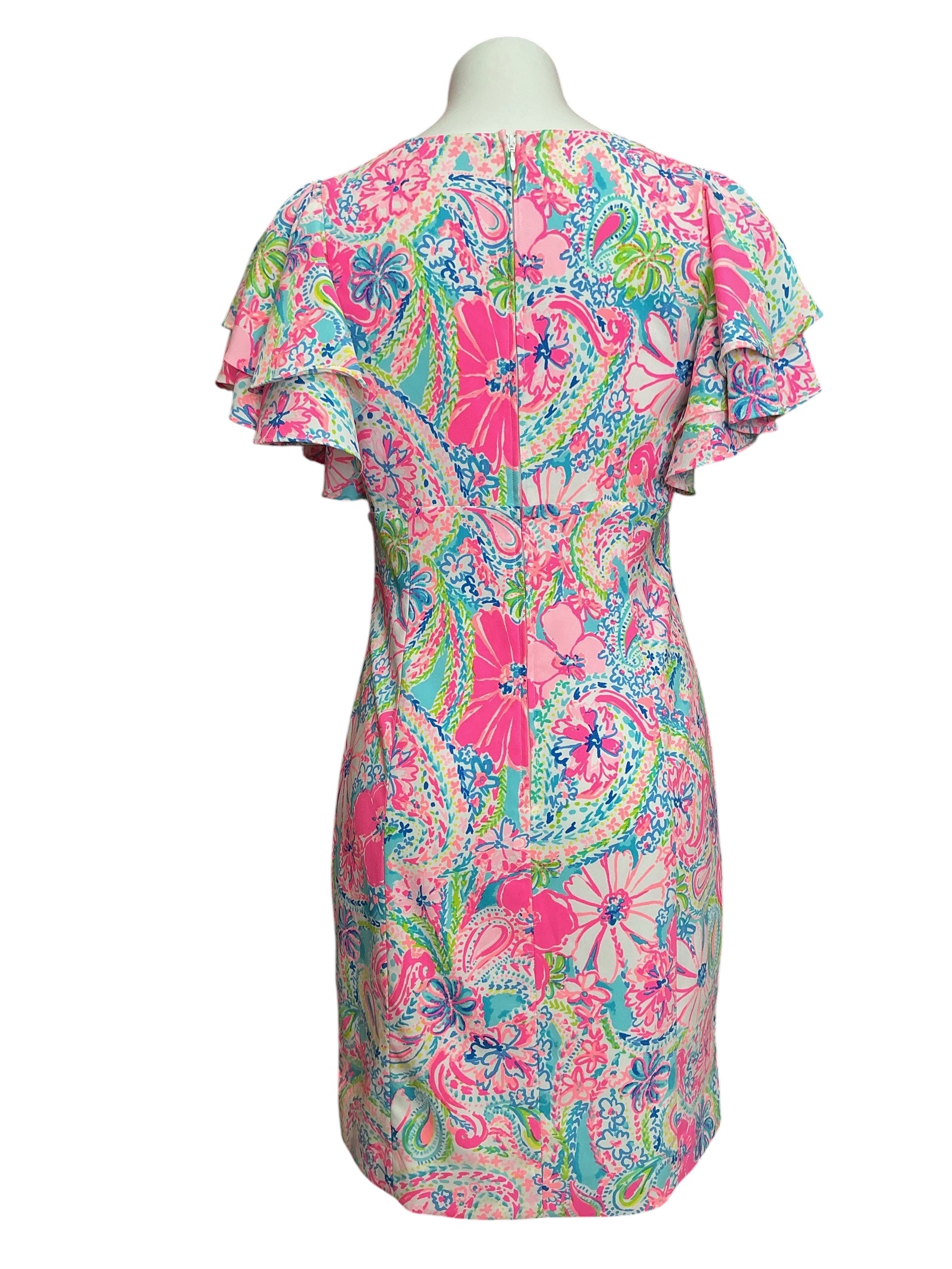 Lilly Pulitzer NWT Anniston Stretch Dress Multi Flock Full Of Fun - Size 4