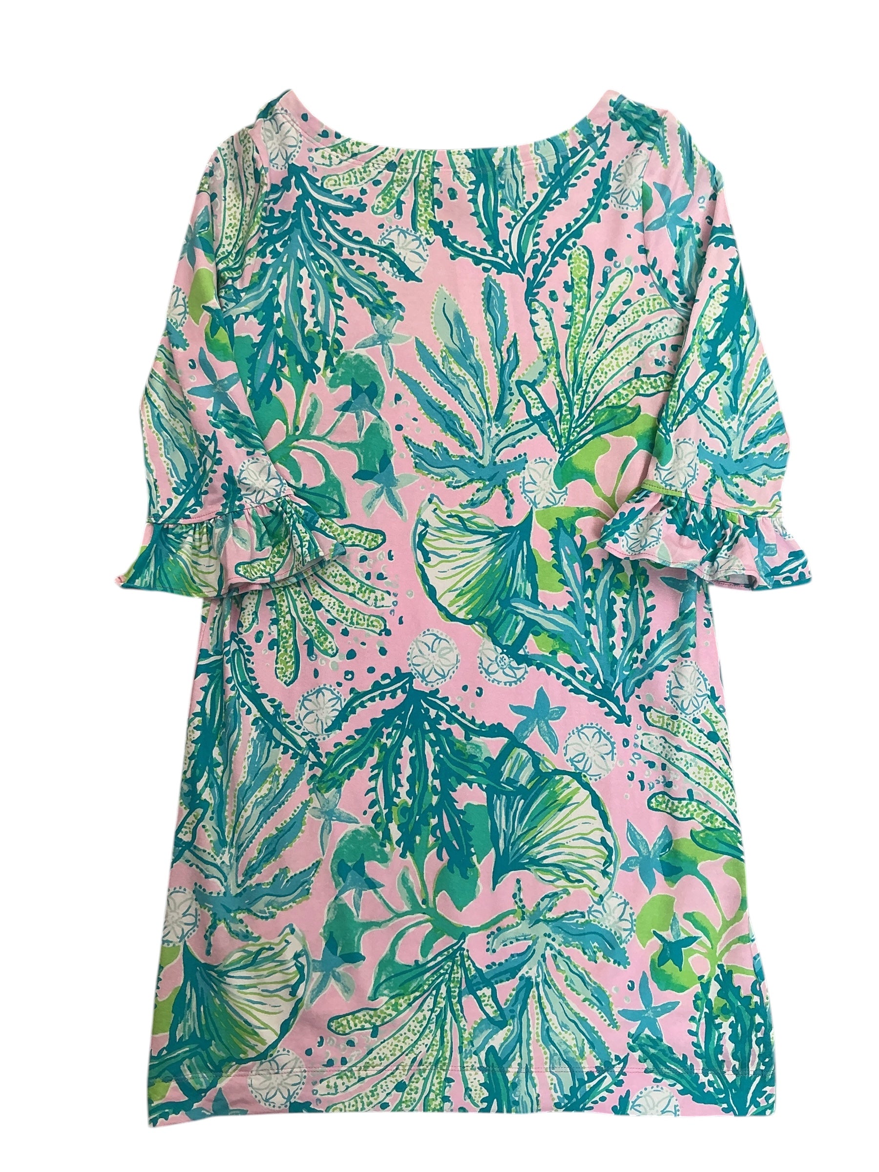 Lilly Pulitzer Girls Kids Mini Sophie Ruffle Dress Party Thyme - Size L 8-10