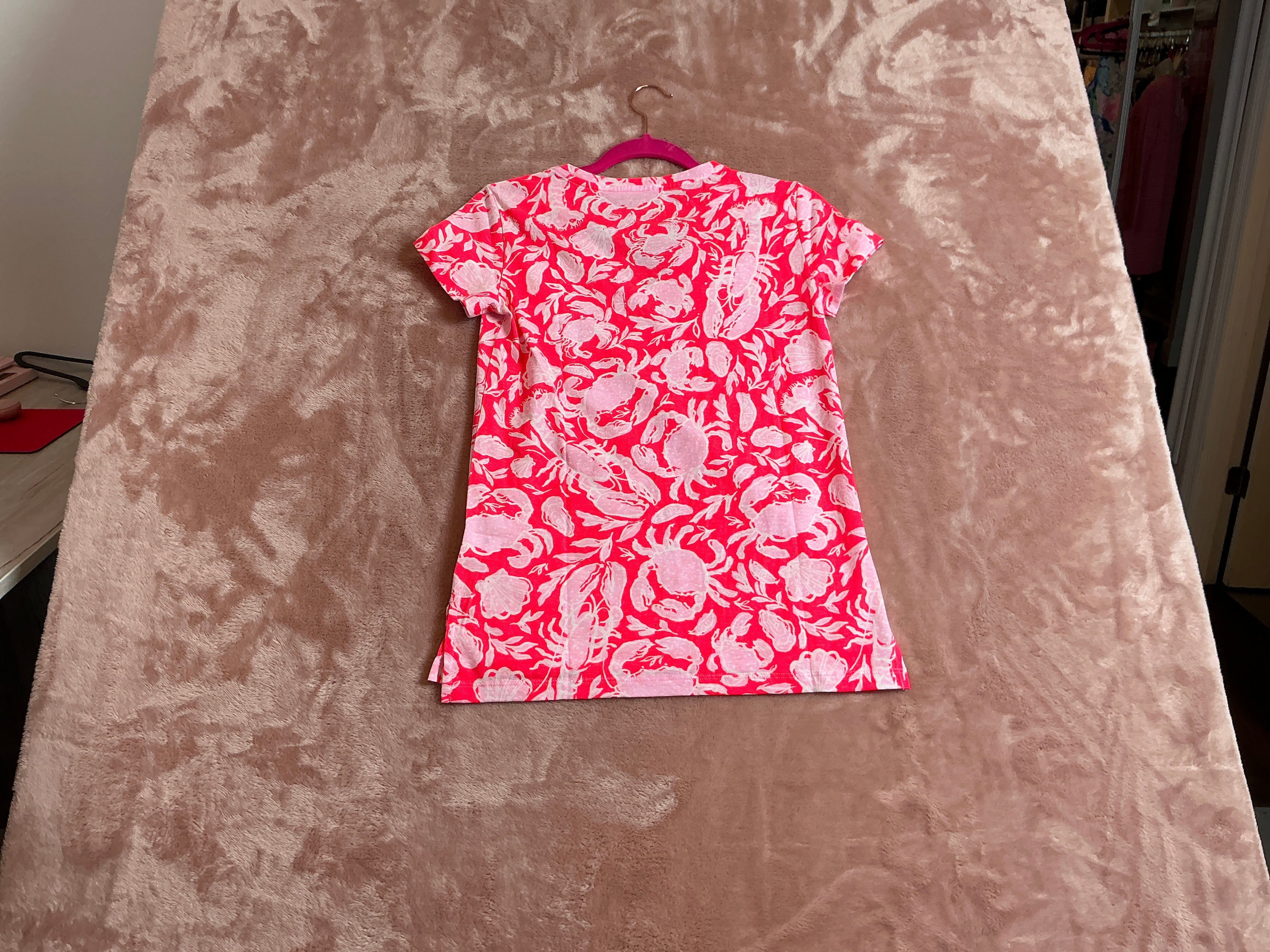 Lilly Pulitzer NWT Meredith Tee Cane Coral Crab Collab - Size XXS