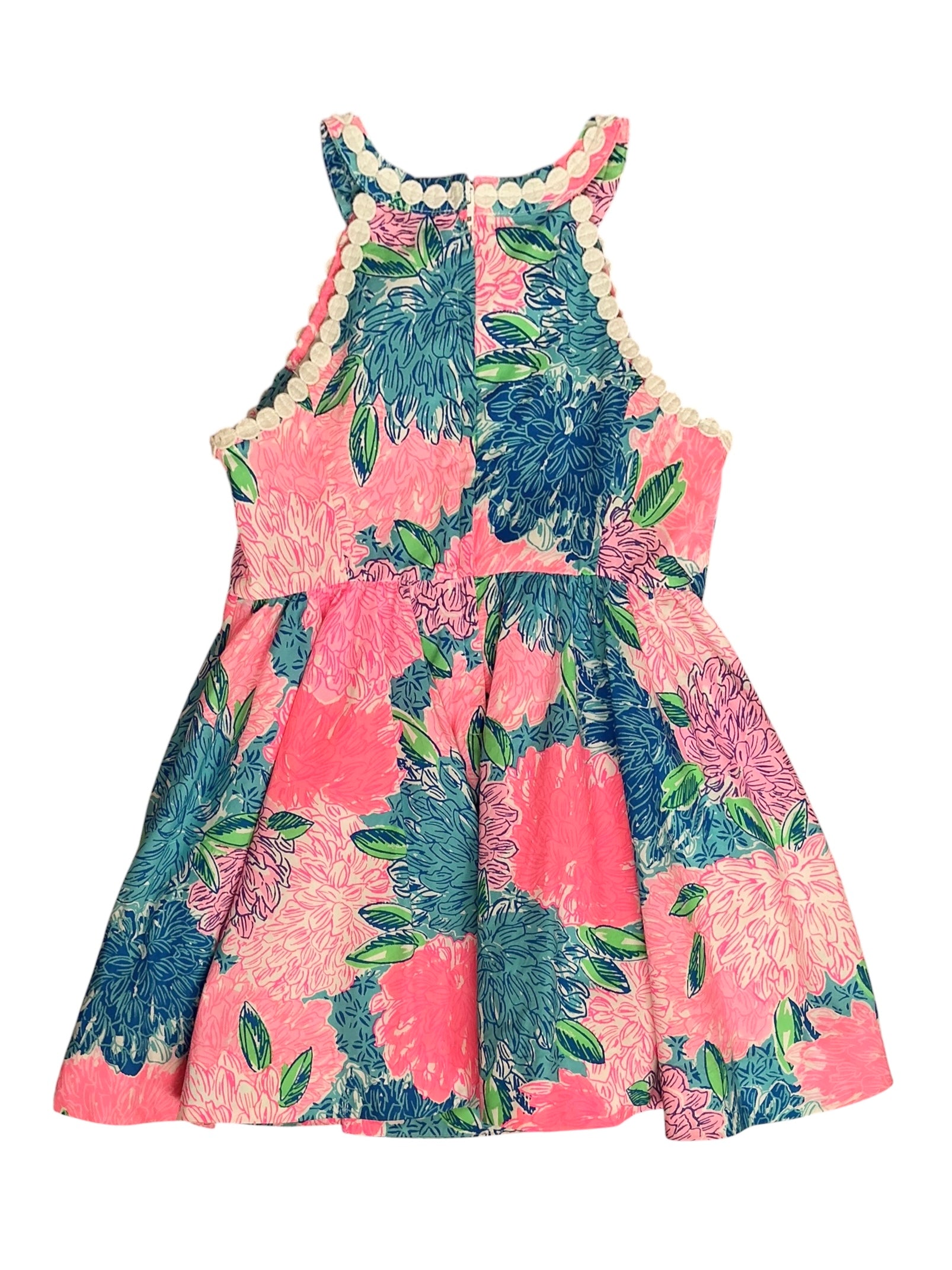 Lilly Pulitzer Girls Little Kinley Dress Beach House Blooms - Size 4
