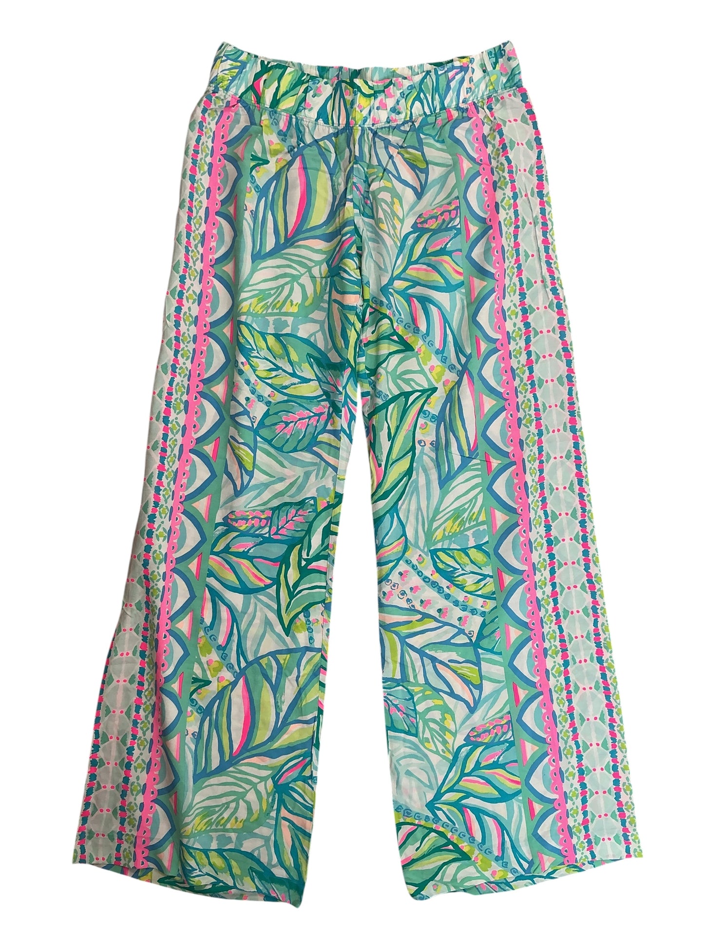 Lilly Pulitzer NWT Bal Harbour Palazzo Pants Multi Maraca My World Engineered - Size M