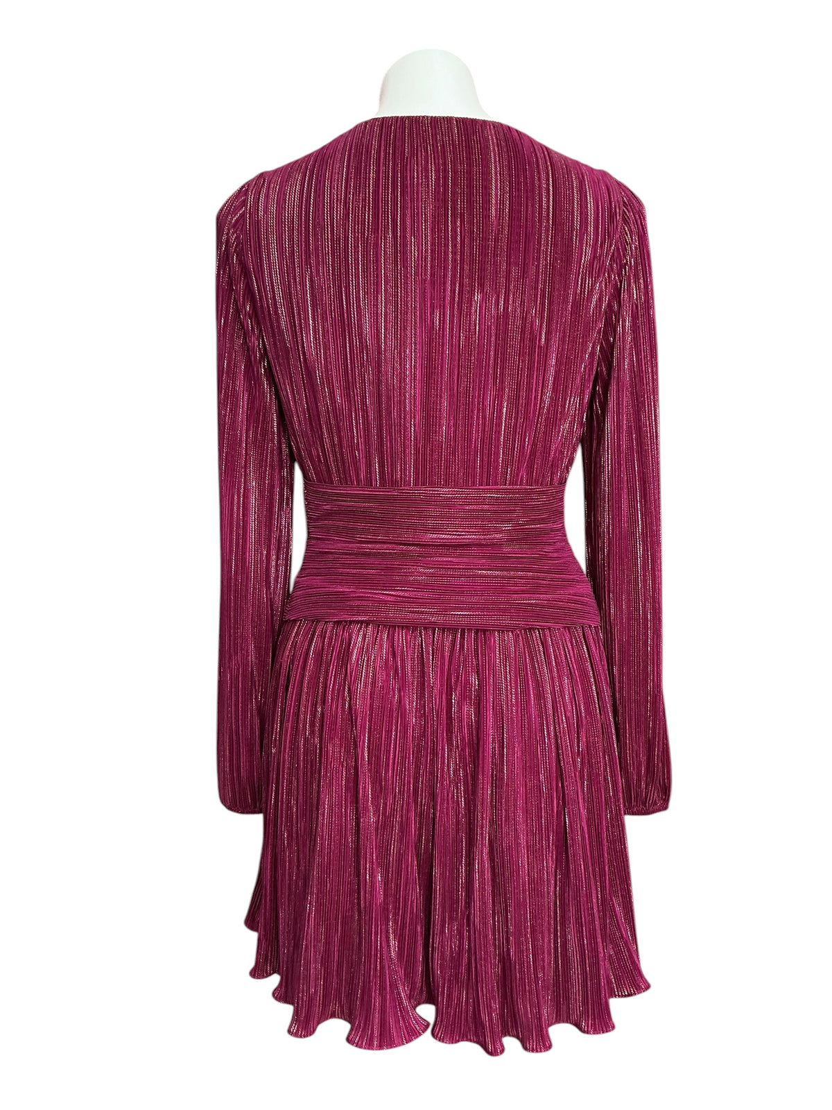 Lilly Pulitzer NWT Jessamie Long Sleeve Dress Mulberry Foil Printed Crinkle Woven - Size 4