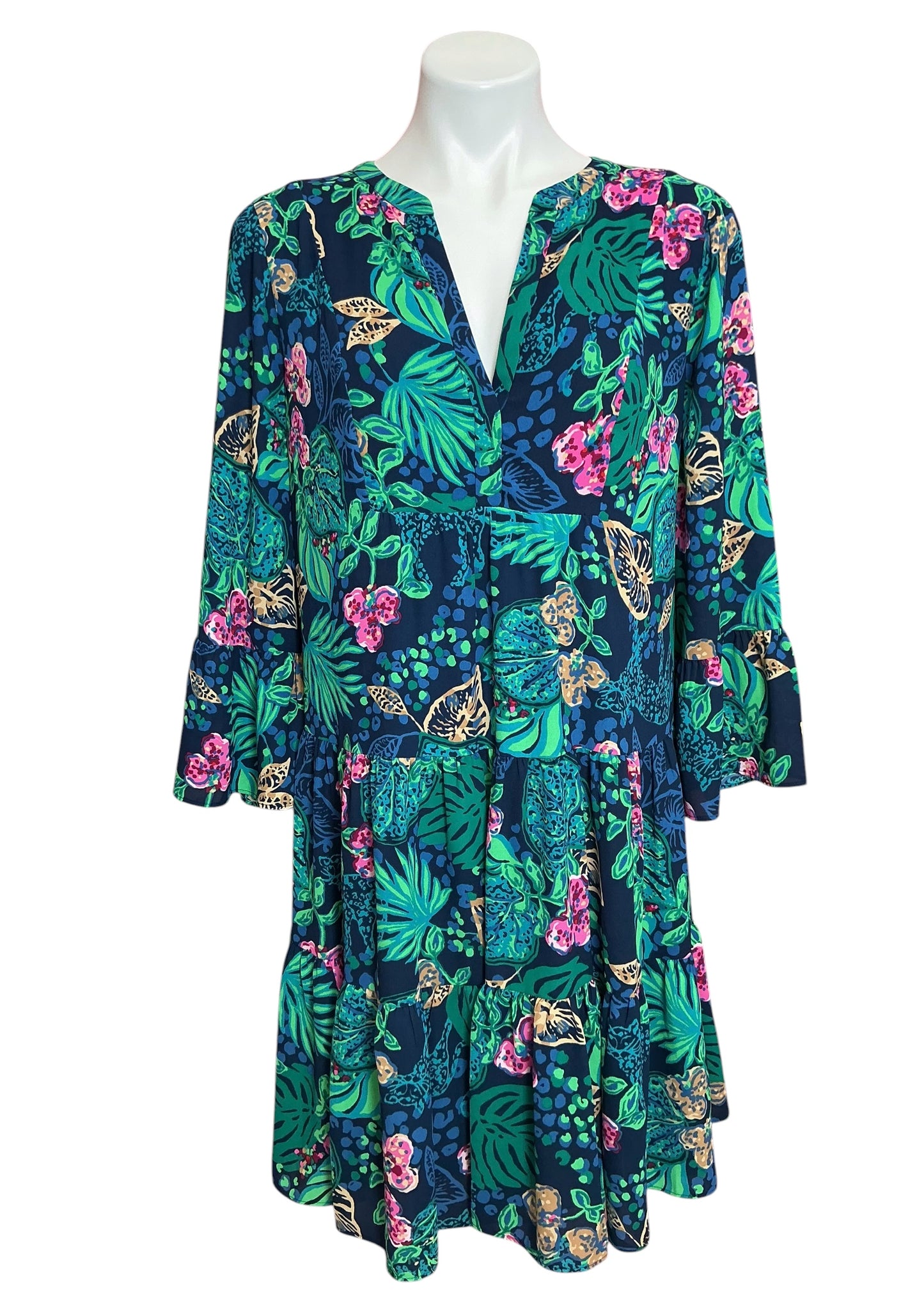 Lilly Pulitzer Gabriel Tunic Dress Low Tide Navy Life Of The Party - Size 14