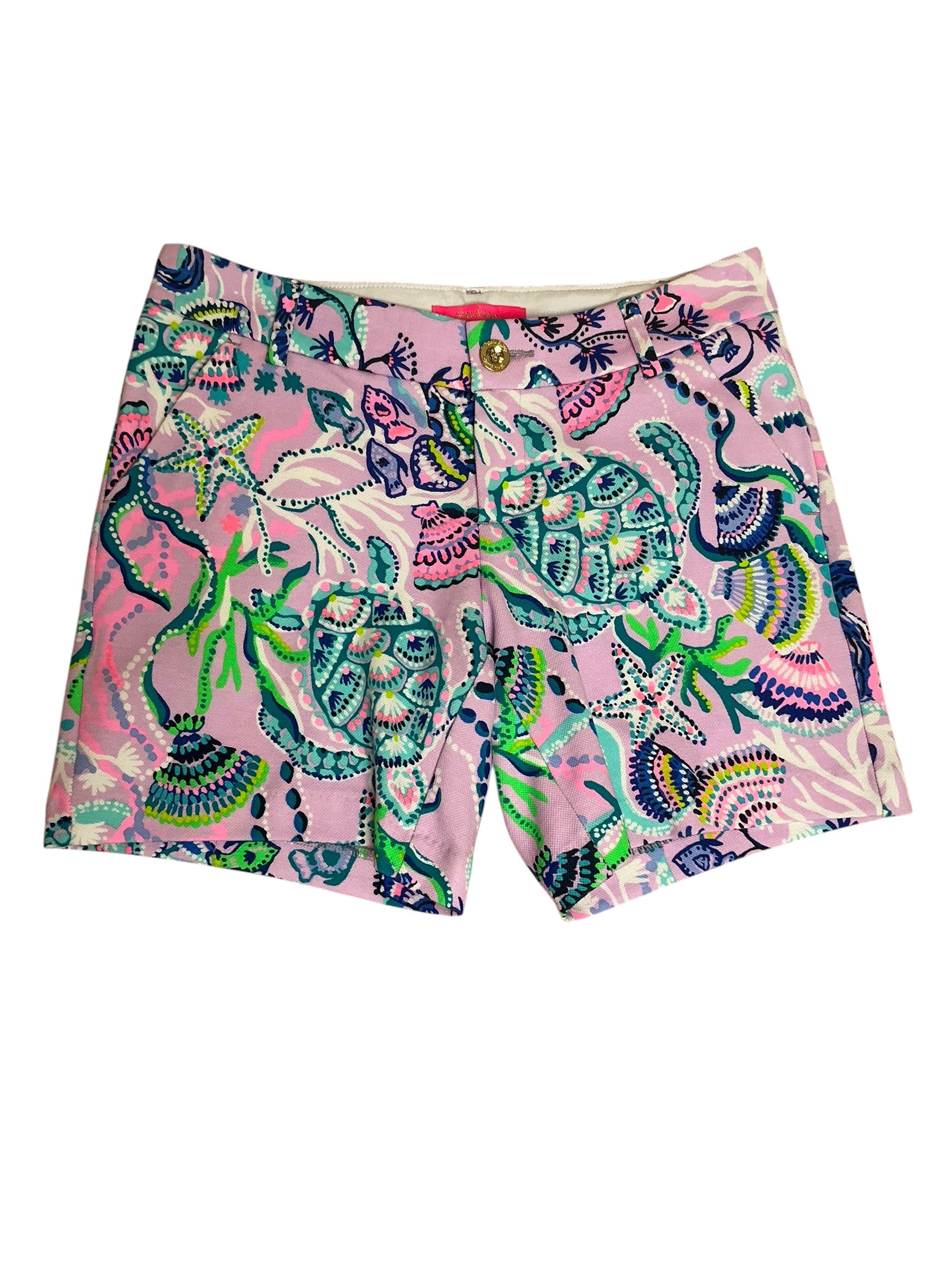 Lilly Pulitzer Callahan Shorts Sea Turtle Soiree - Size 2