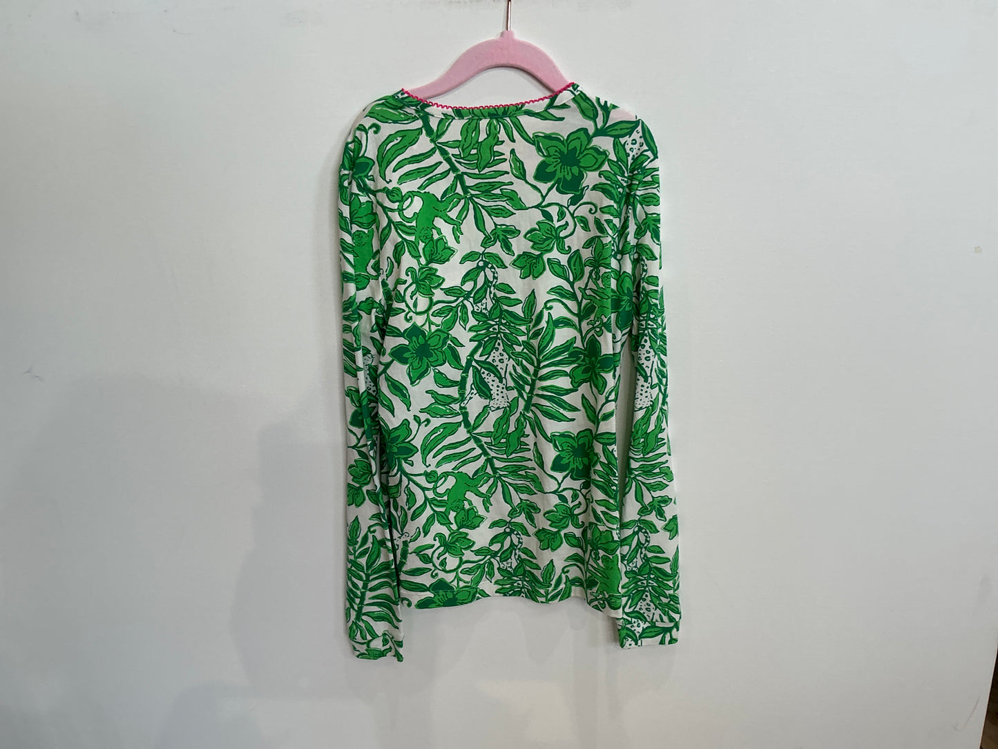Lilly Pulitzer NWT Sammy Pajama Set Fiddle Leaf Green Lil Escape Plan PJS - size 14