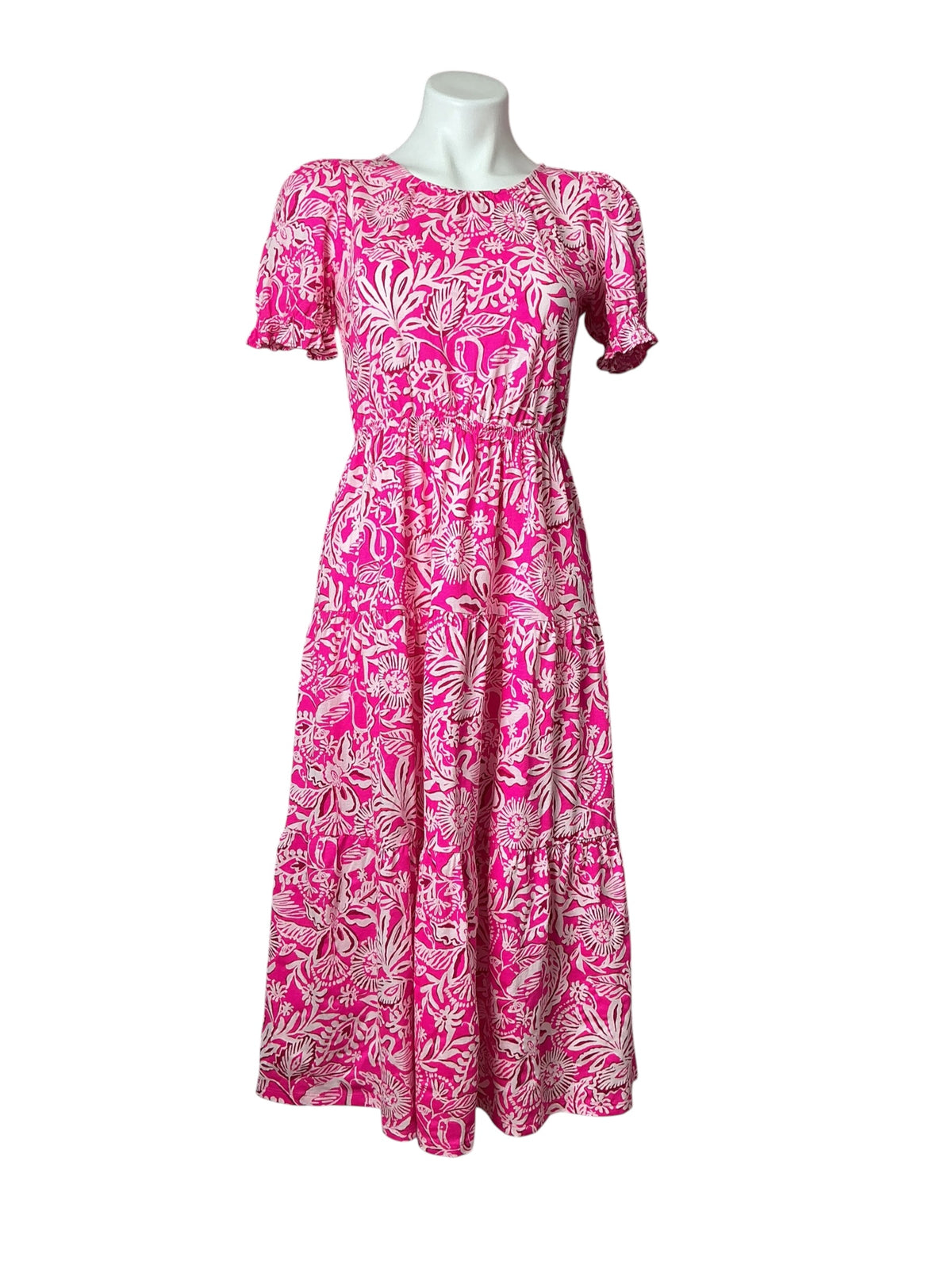 Lilly Pulitzer NWT Dean Midi Dress Passion Fruit Pink Absolutely Flamazing - Size XL