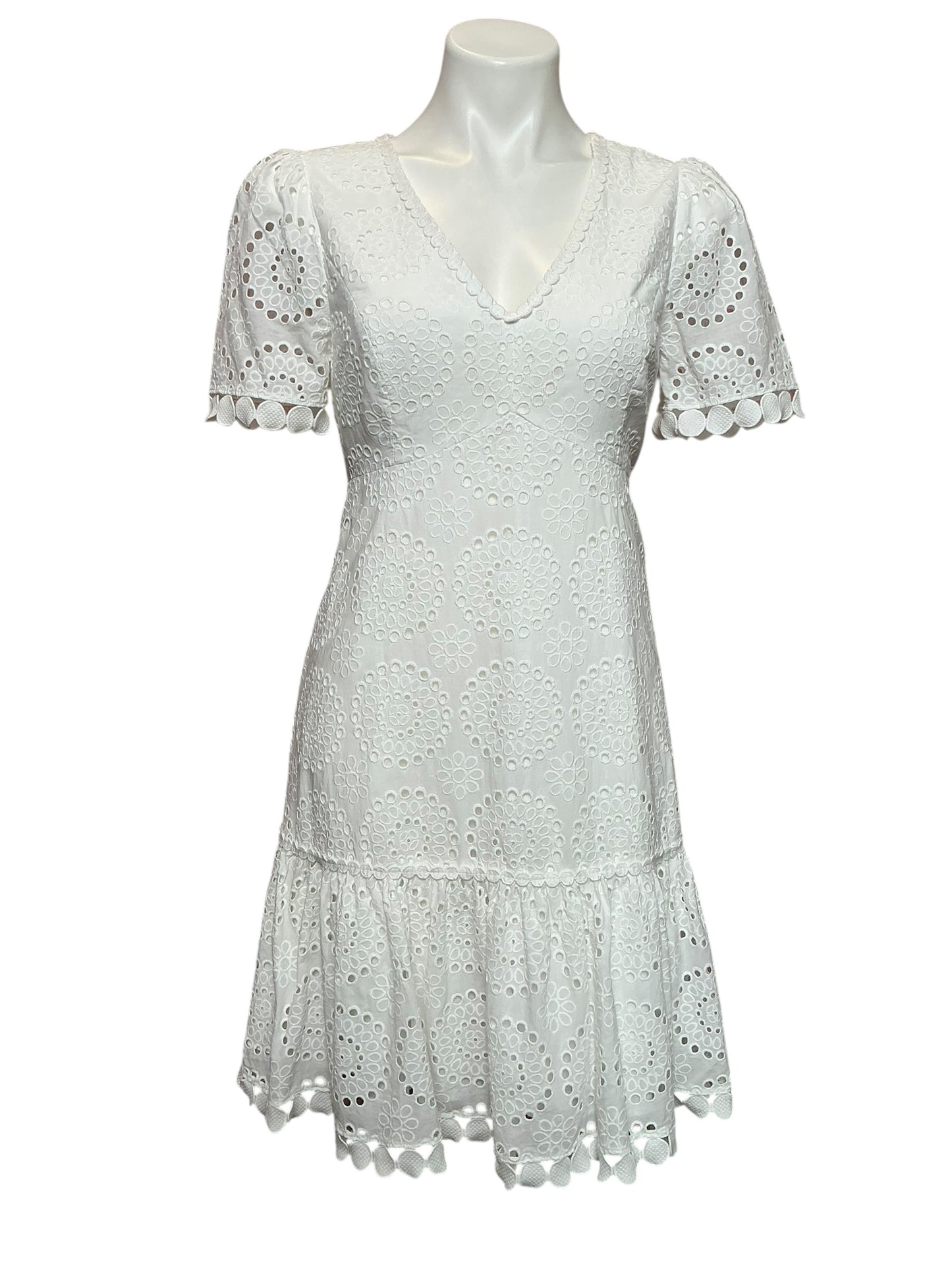 Lilly Pulitzer Bonni Dress Resort White Jumbo Bouquet Eyelet - Size 6